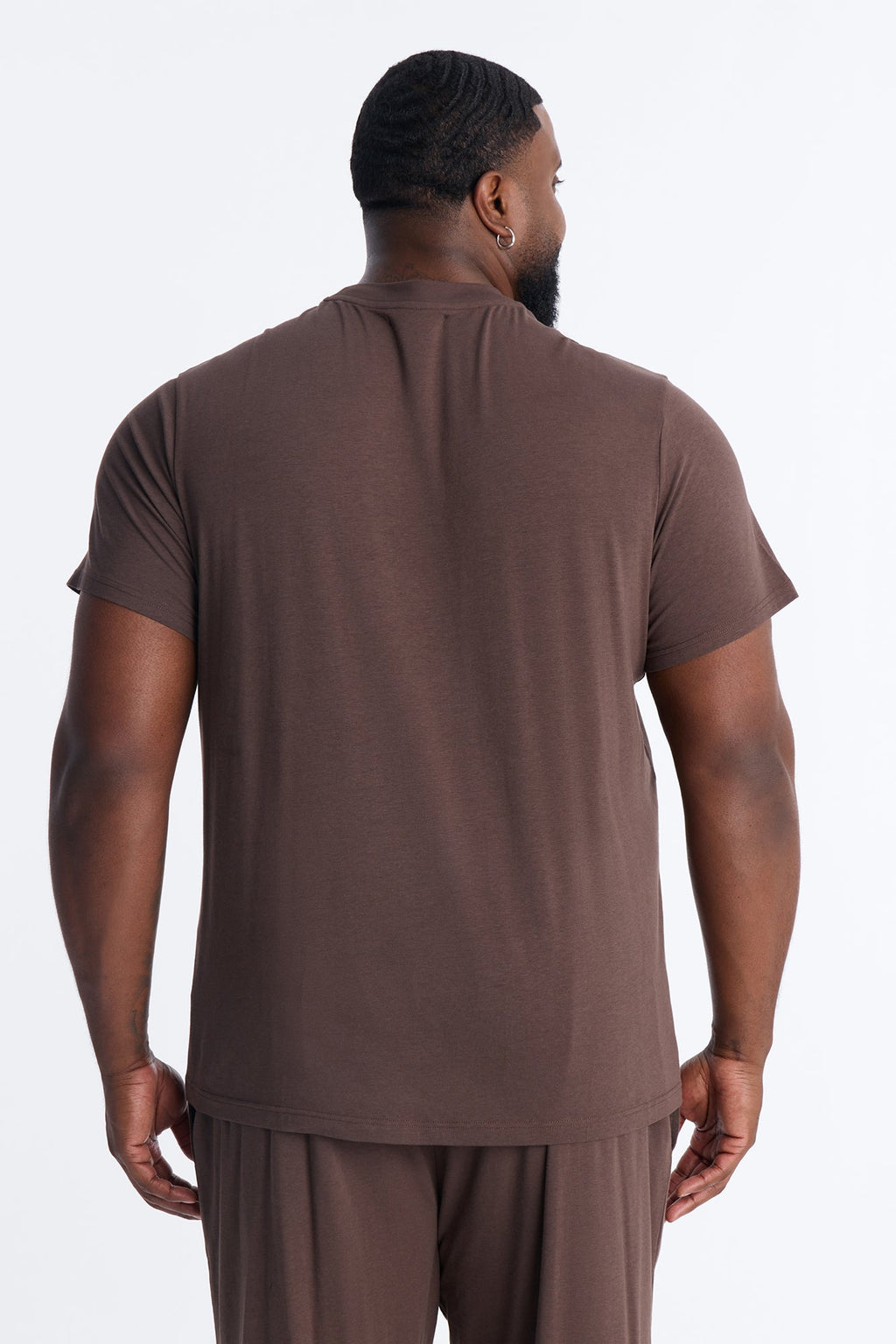 Essential Modal Lounge Short Sleeve Tee - Chocolate