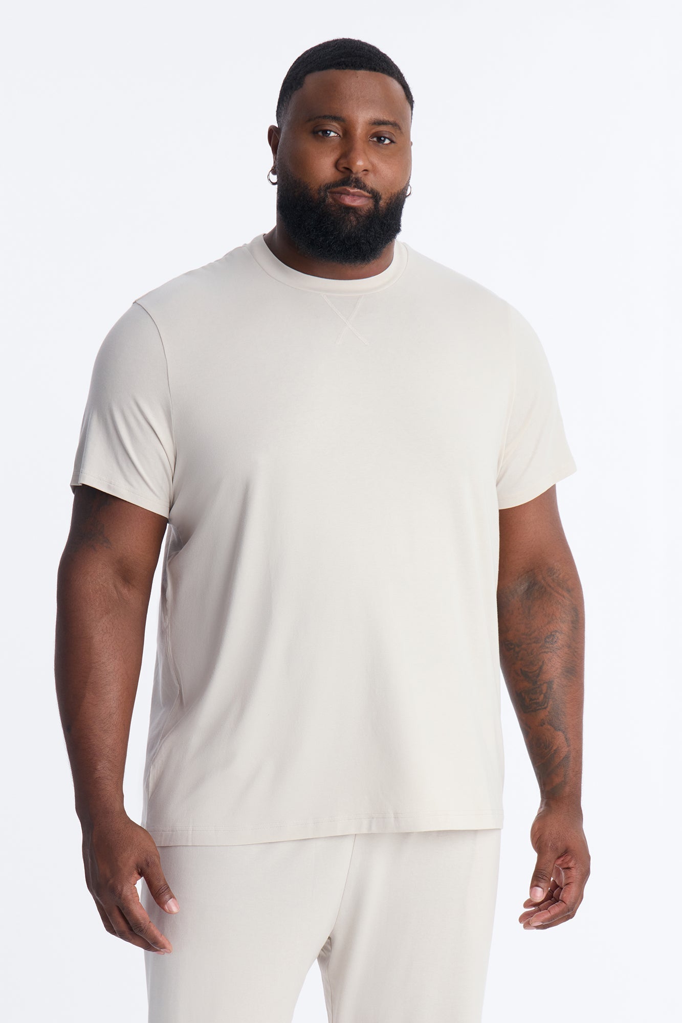 Essential Modal Lounge Short Sleeve Tee - Stone
