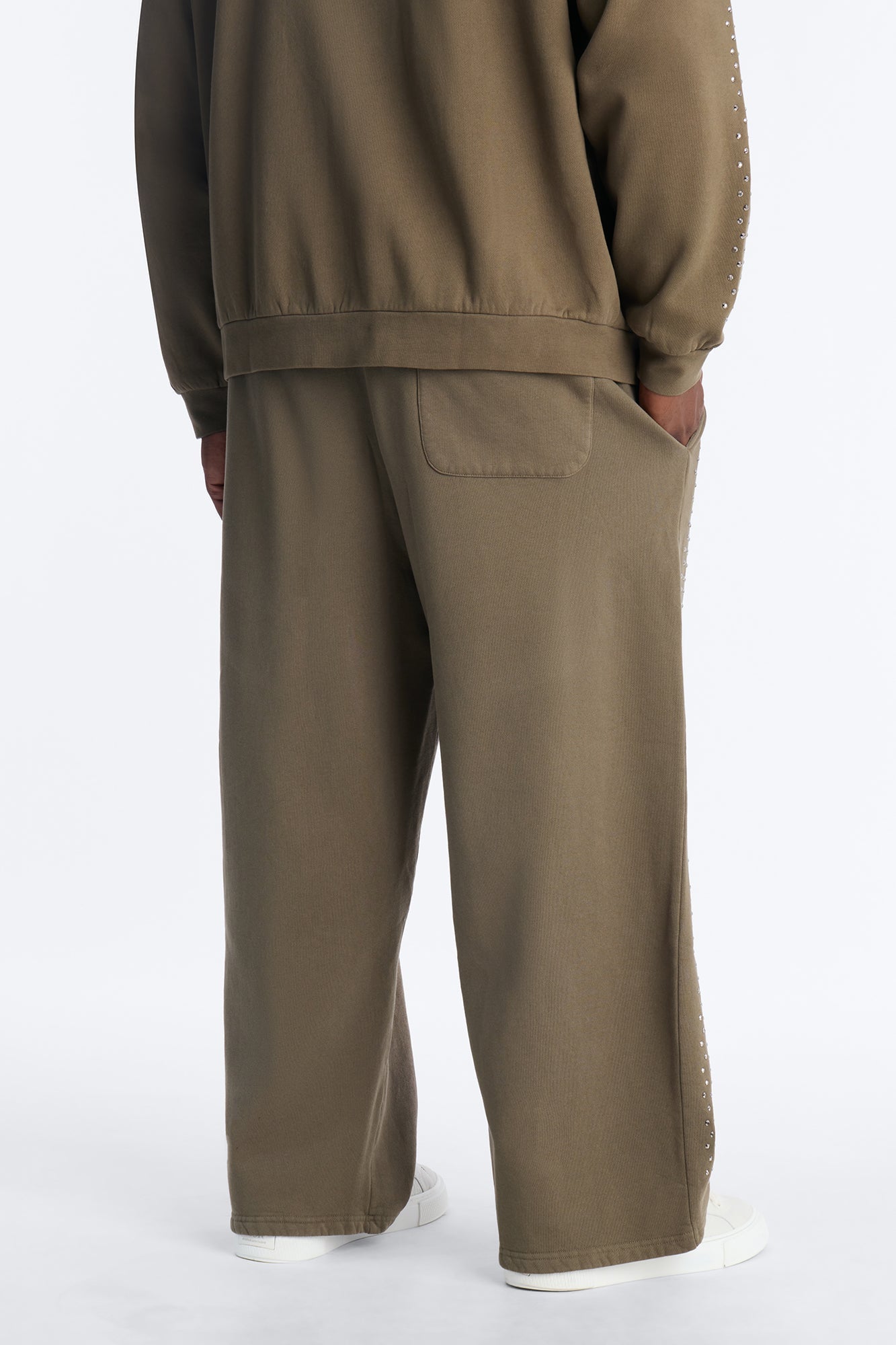 Tribal Rhinestone Sweatpants - Olive