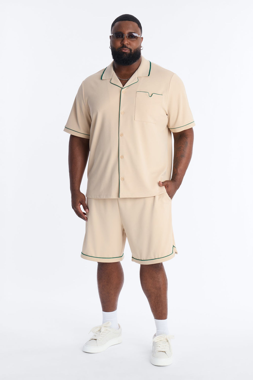 Noir Cuban Collar Shirt - Cream