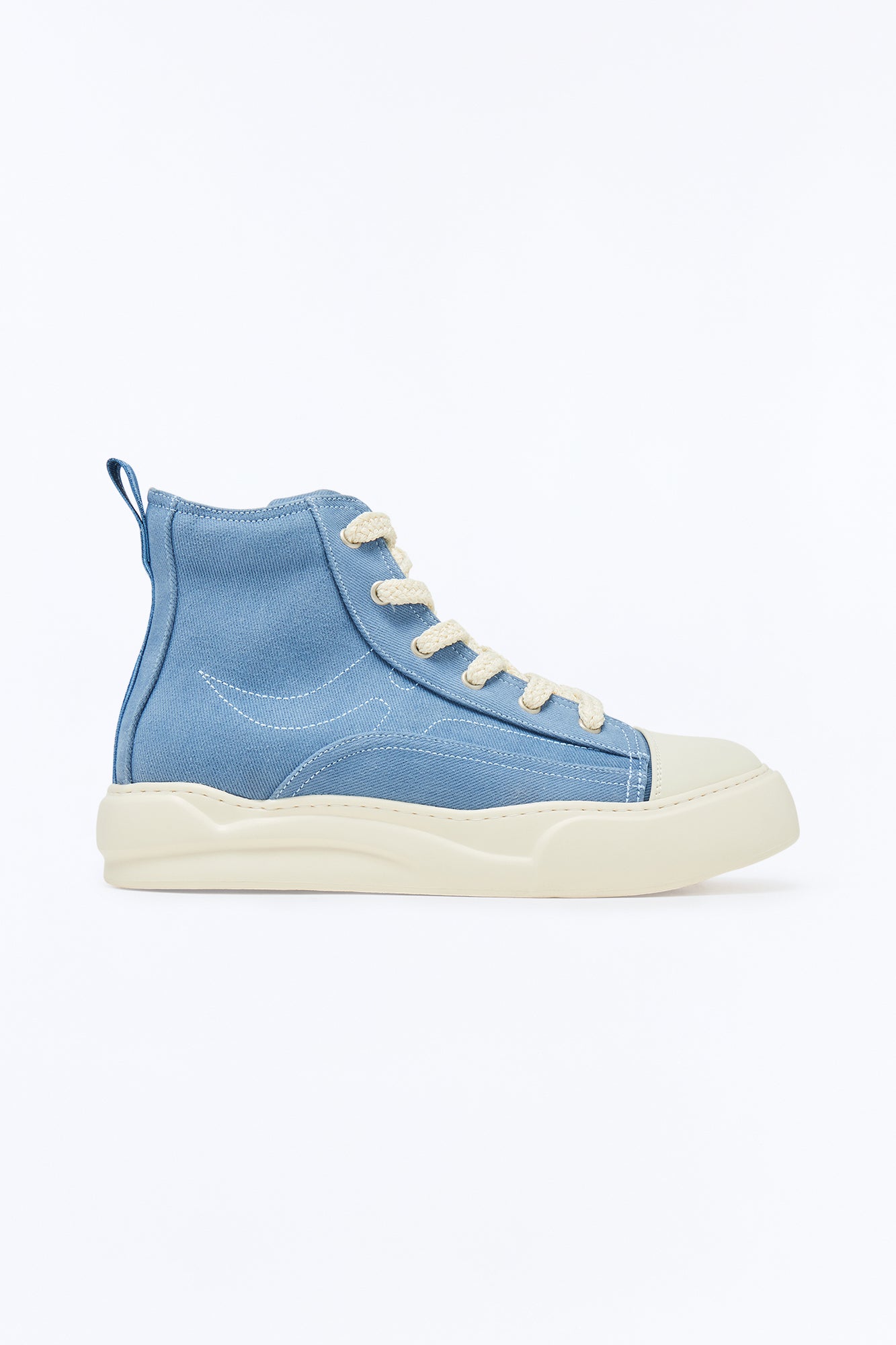 City Stride Canvas Chunky Hight Top Sneaker - Blue