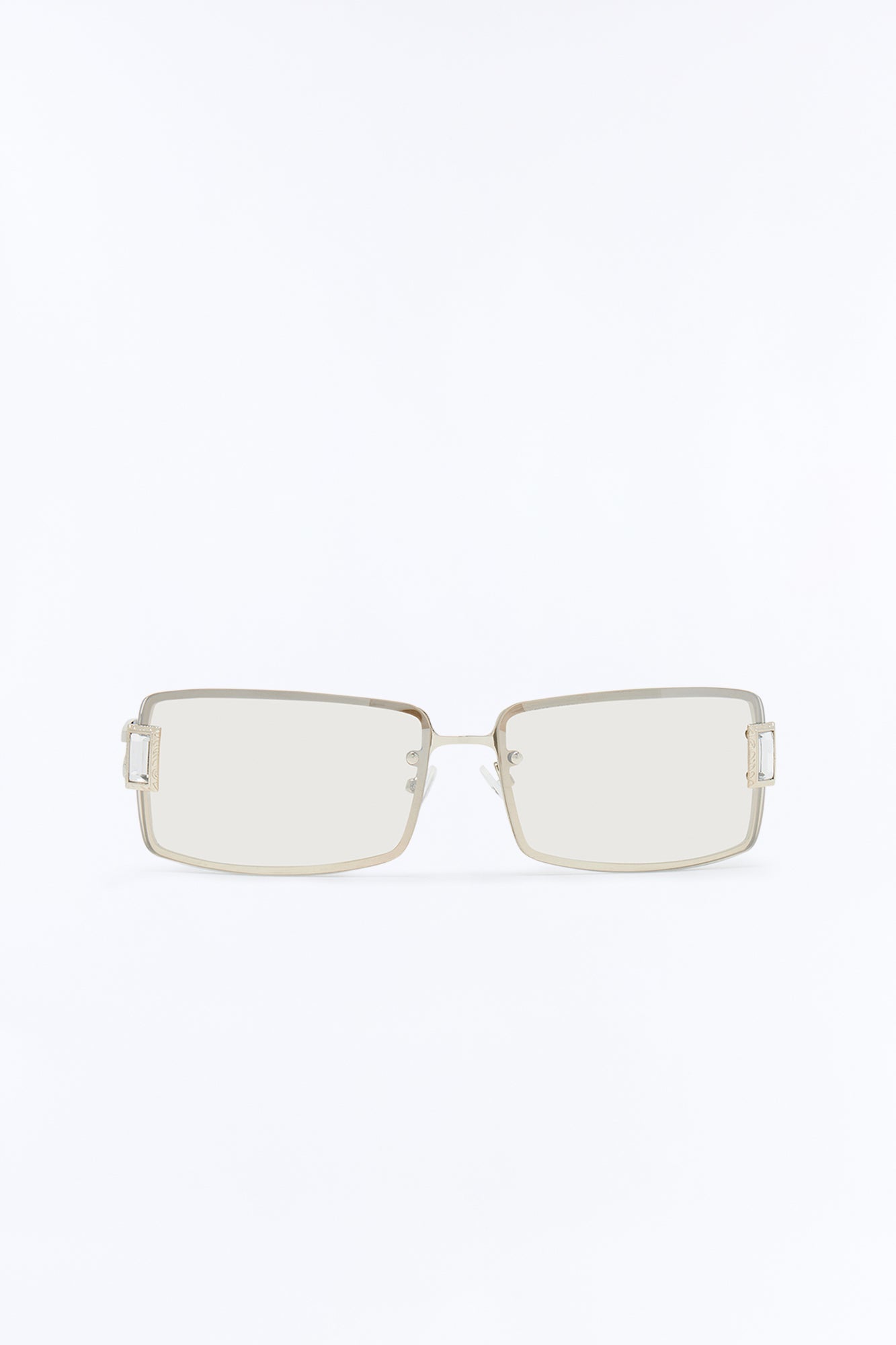 Gridlock Steel Square Sunglasses - Silver