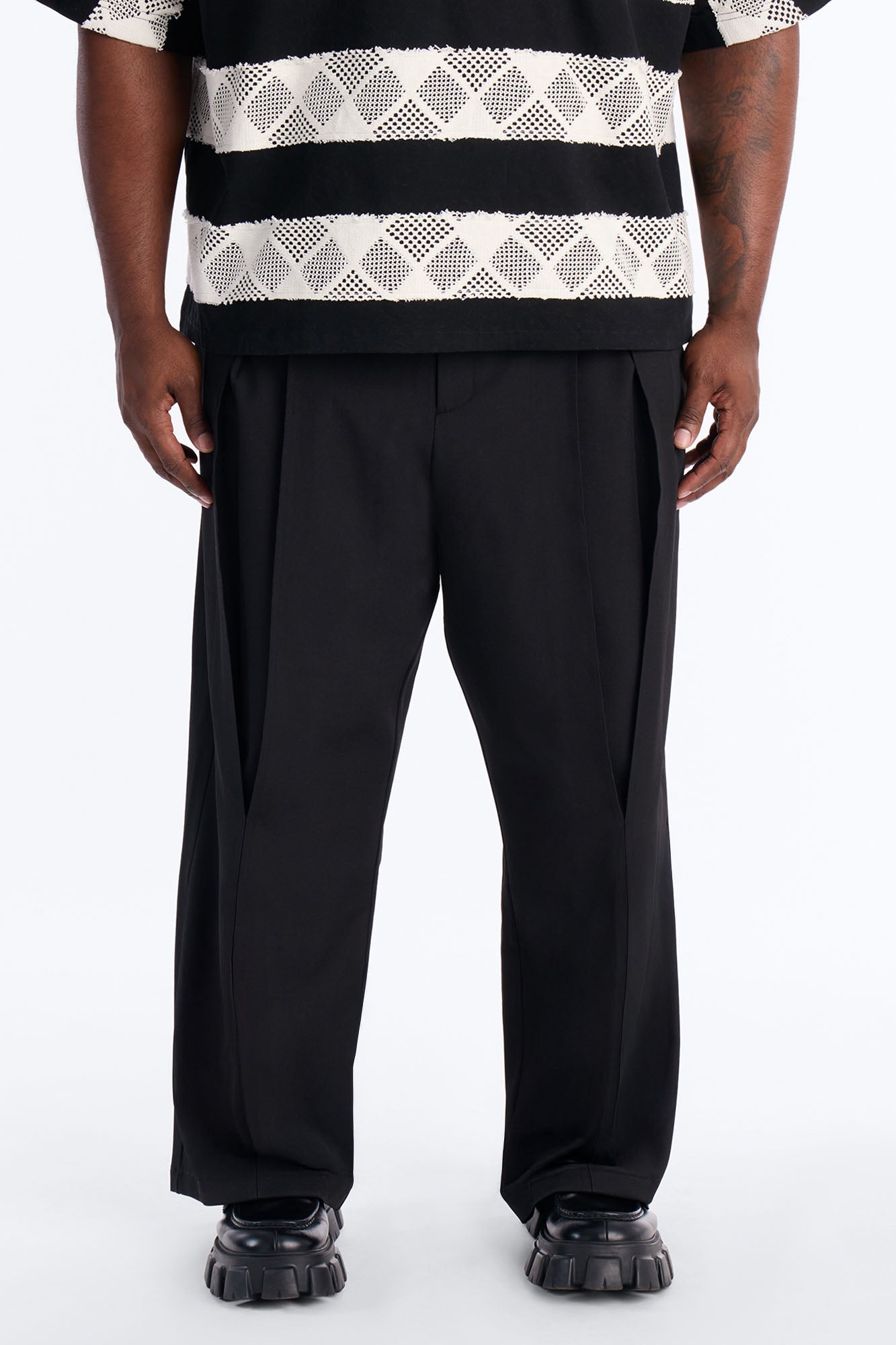 Baggy Pearson Wave Trouser - Black