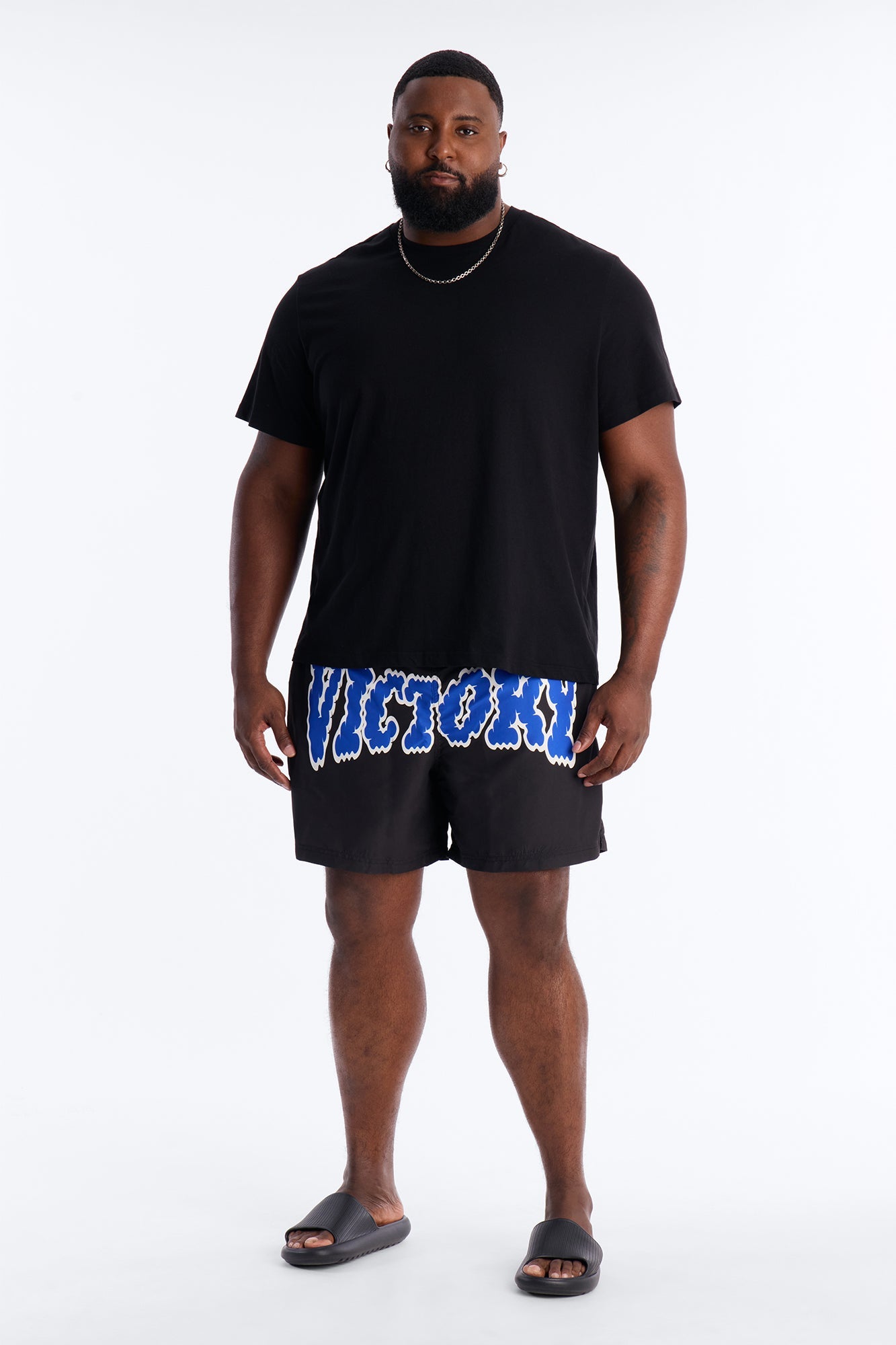 Victory Swim Trunk 7″ - Black/Blue