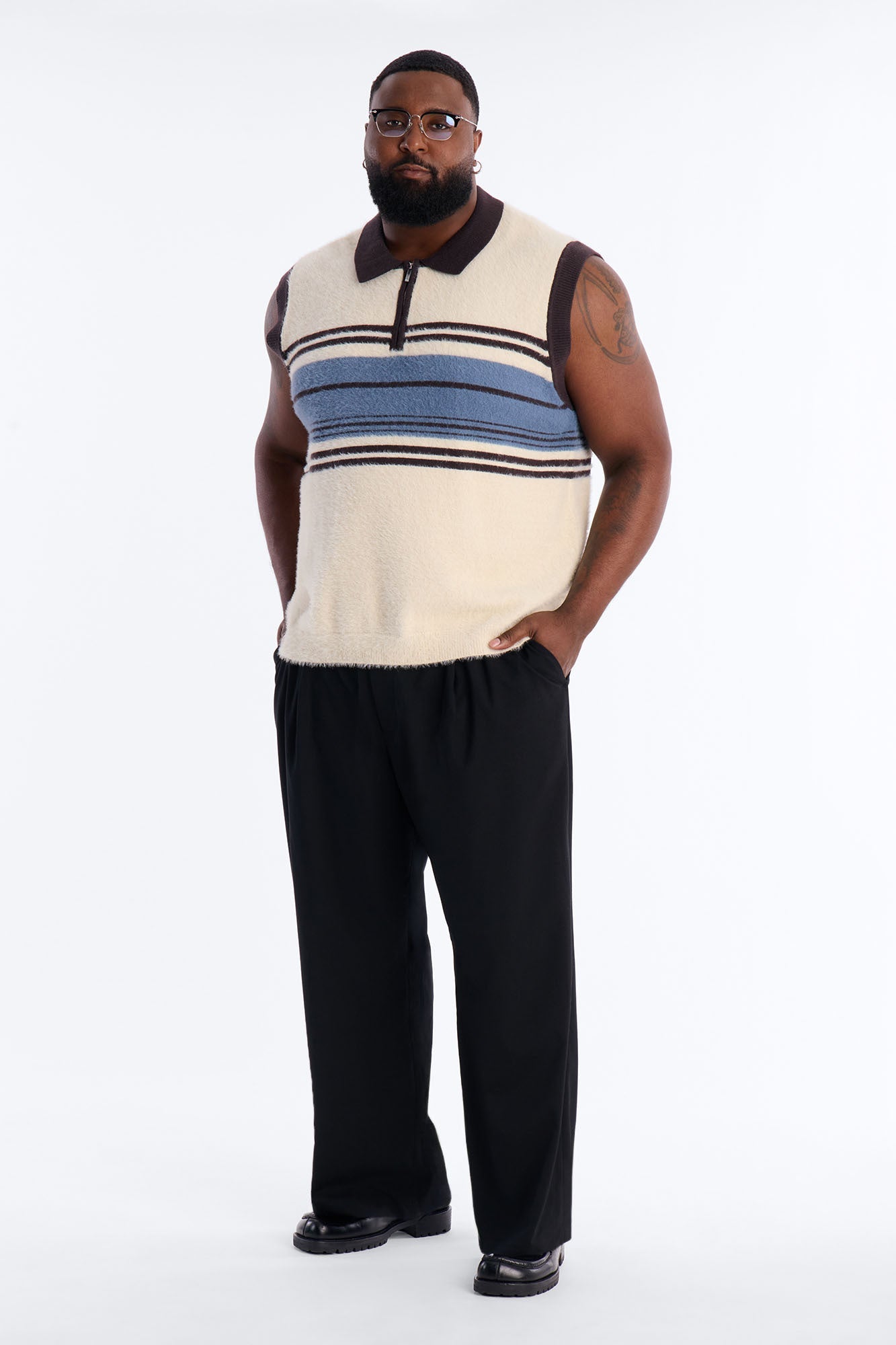 Summit Fuzzy Sweater Vest - Cream