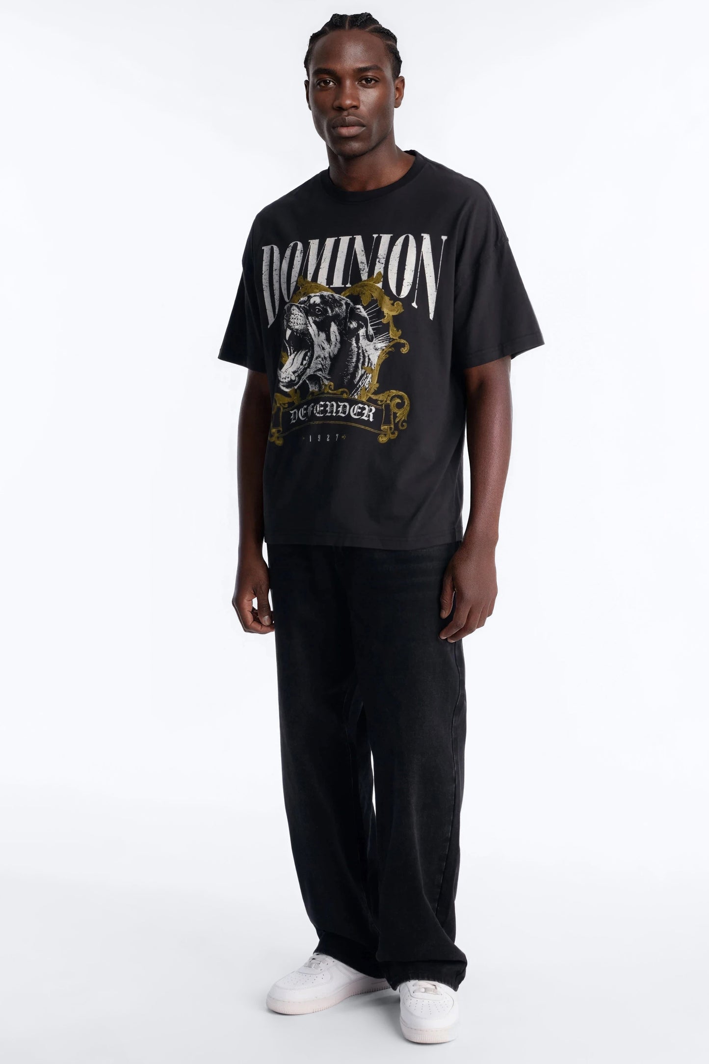Dominion Defender Oversized Short Sleeve Tee - Black Wash