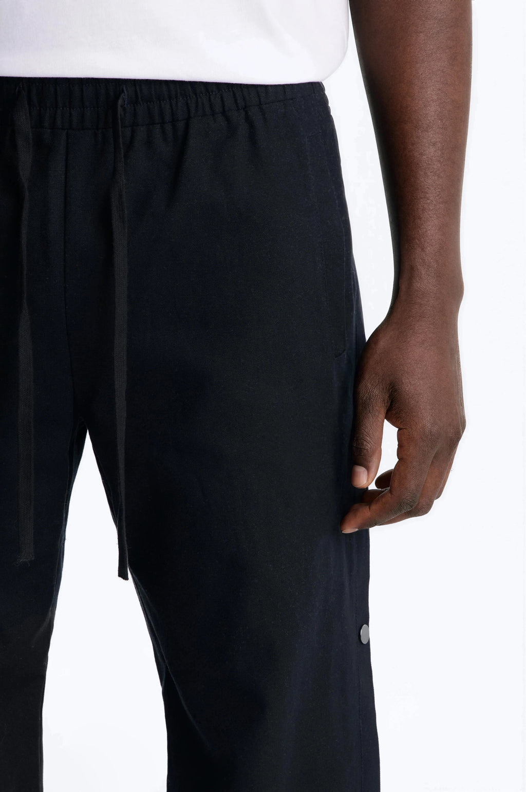 Straight Print Hint Studded Pant - Black