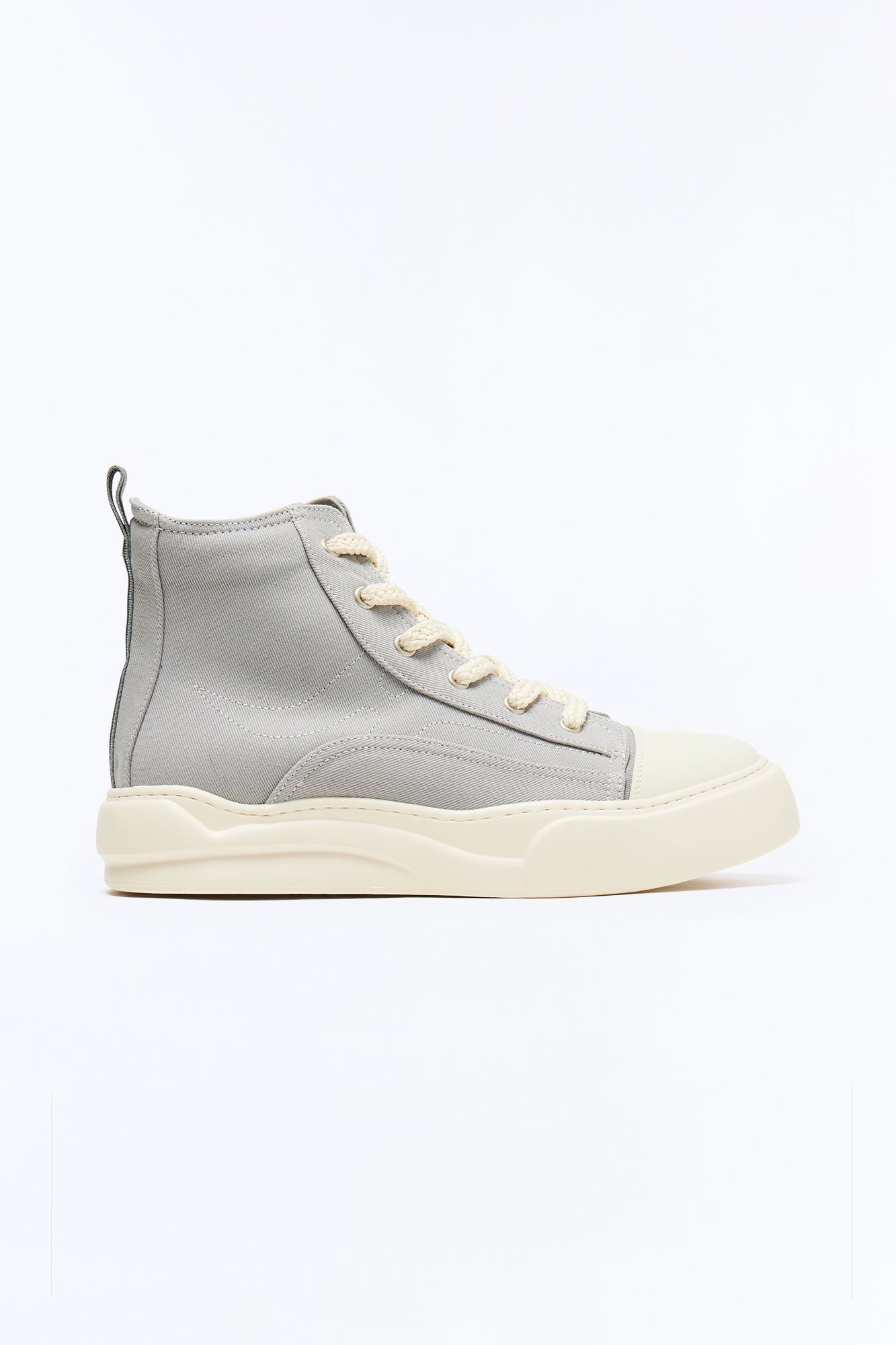 City Stride Canvas Chunky Hight Top Sneaker - Grey