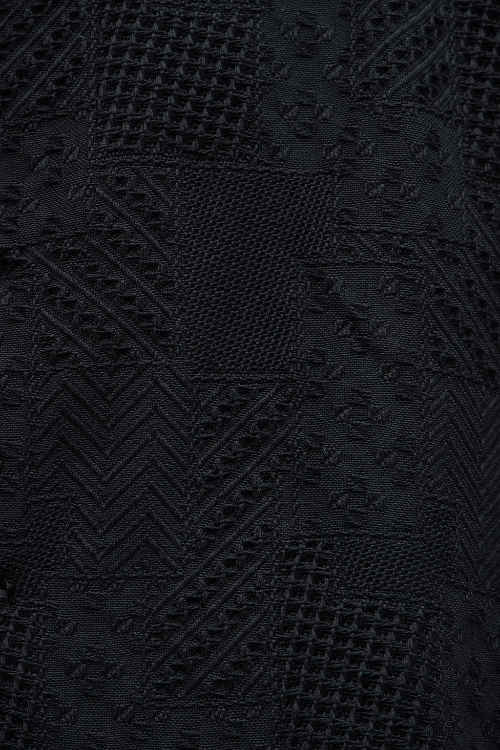 Meknes Jacquard Pattern Jacket - Black
