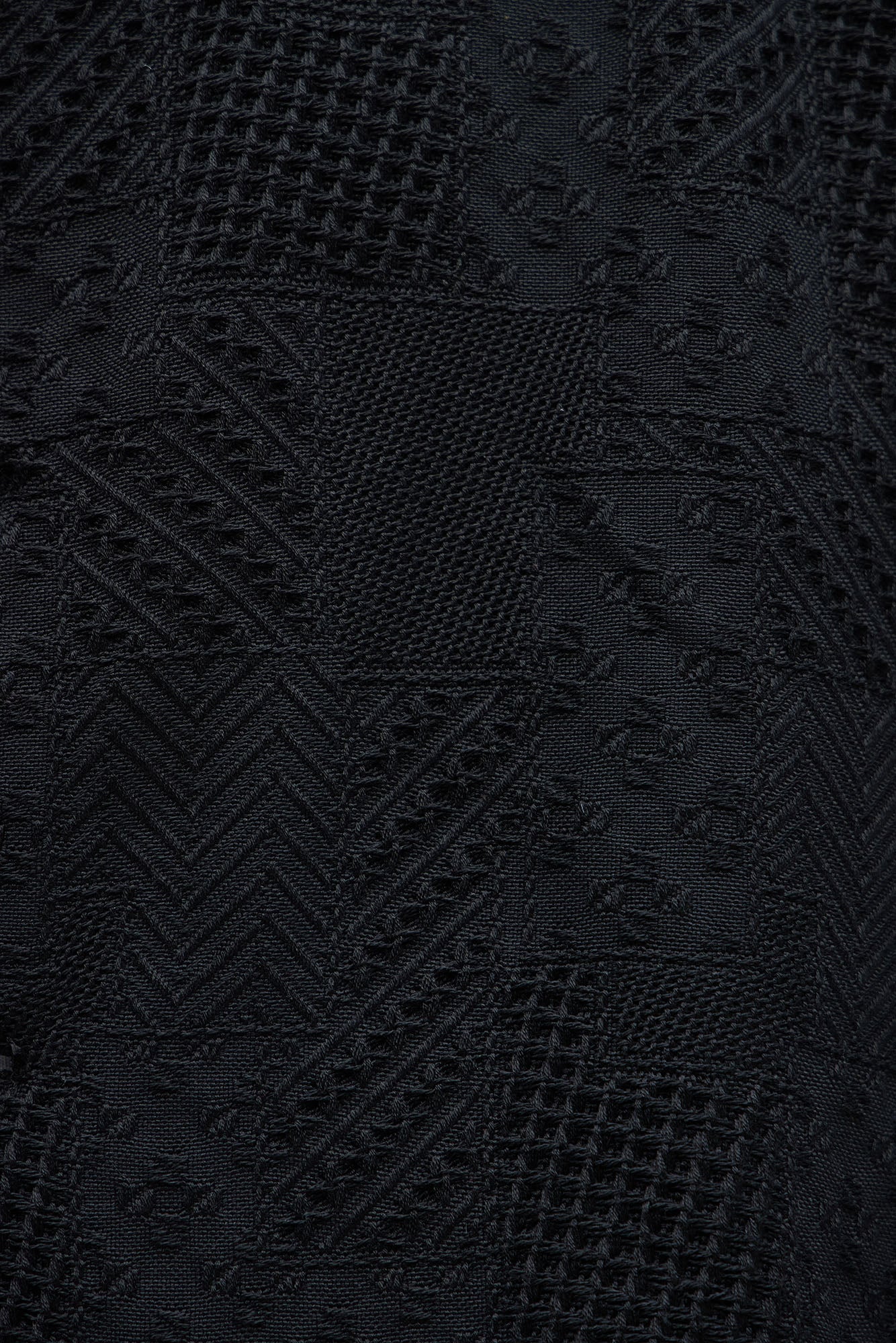 Meknes Jacquard Pattern Jacket - Black