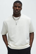 Saints Embossed Tee - Off White