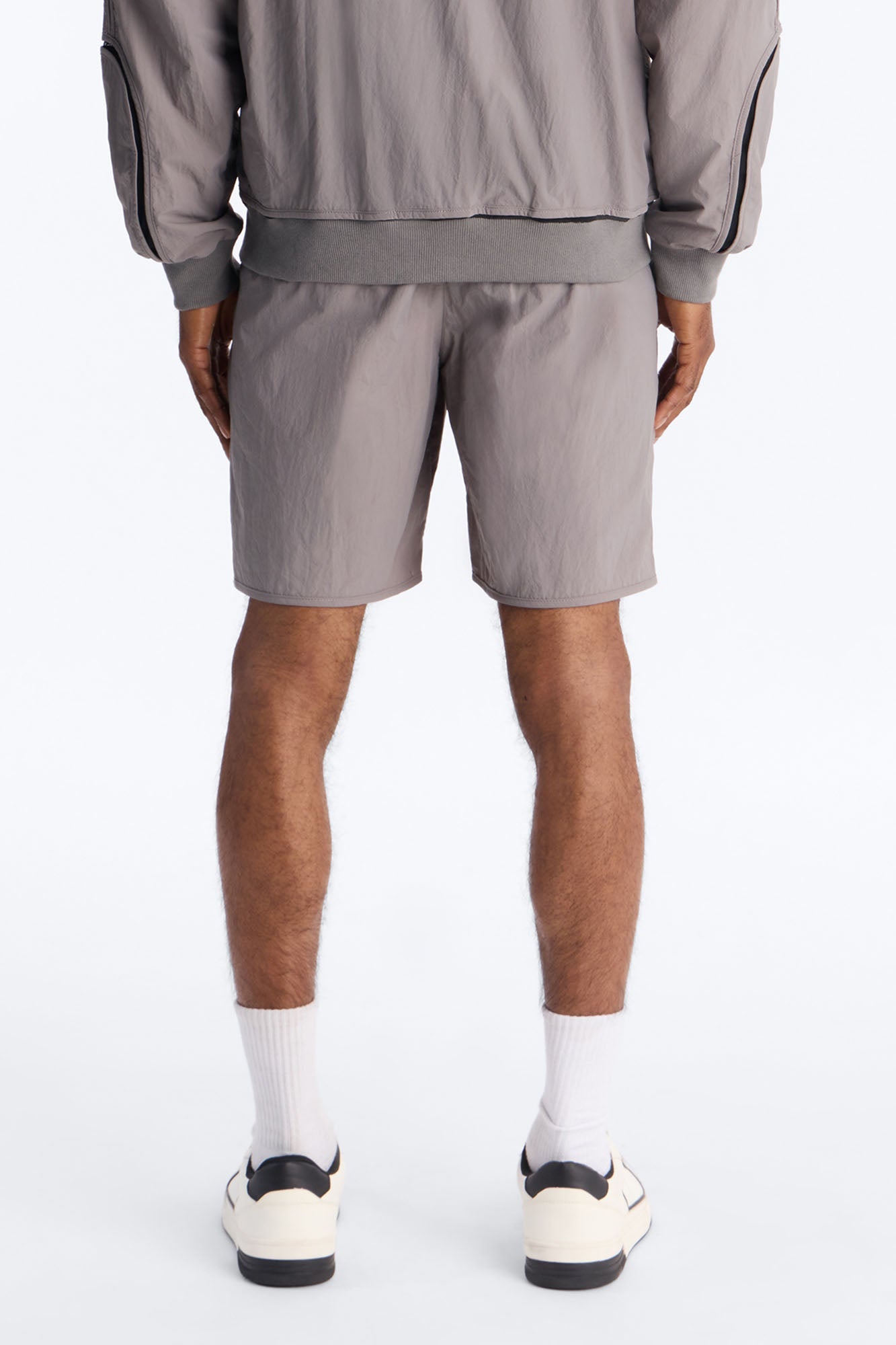 Relaxed Courtside Mesh Paneled Short - Charcoal