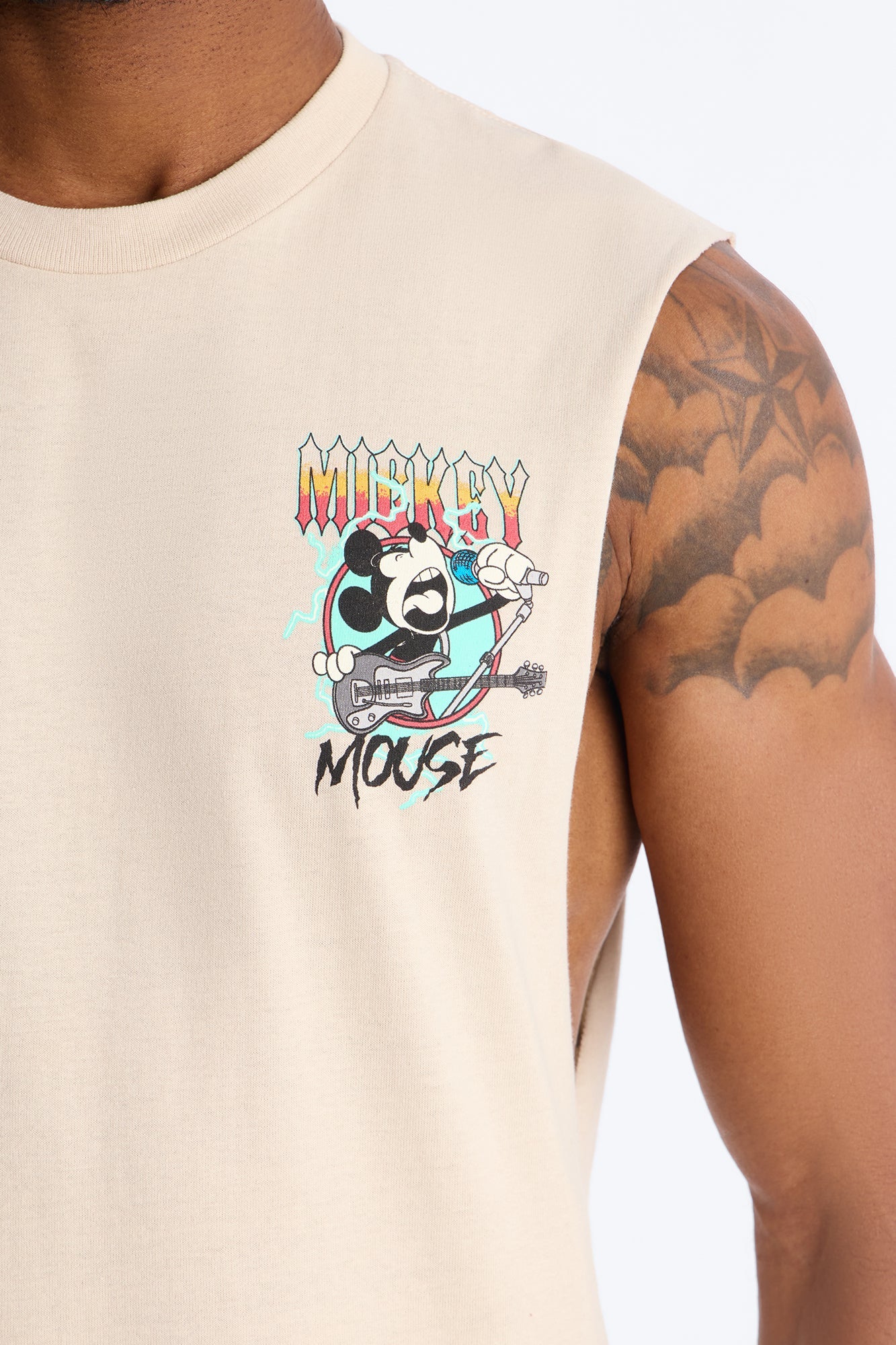 Mickey N Friends Garage Band Muscle Tank - Natural