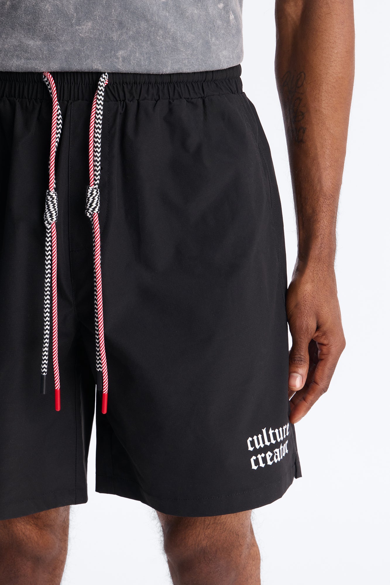 Culture Creator Double Drawstring Short - Black