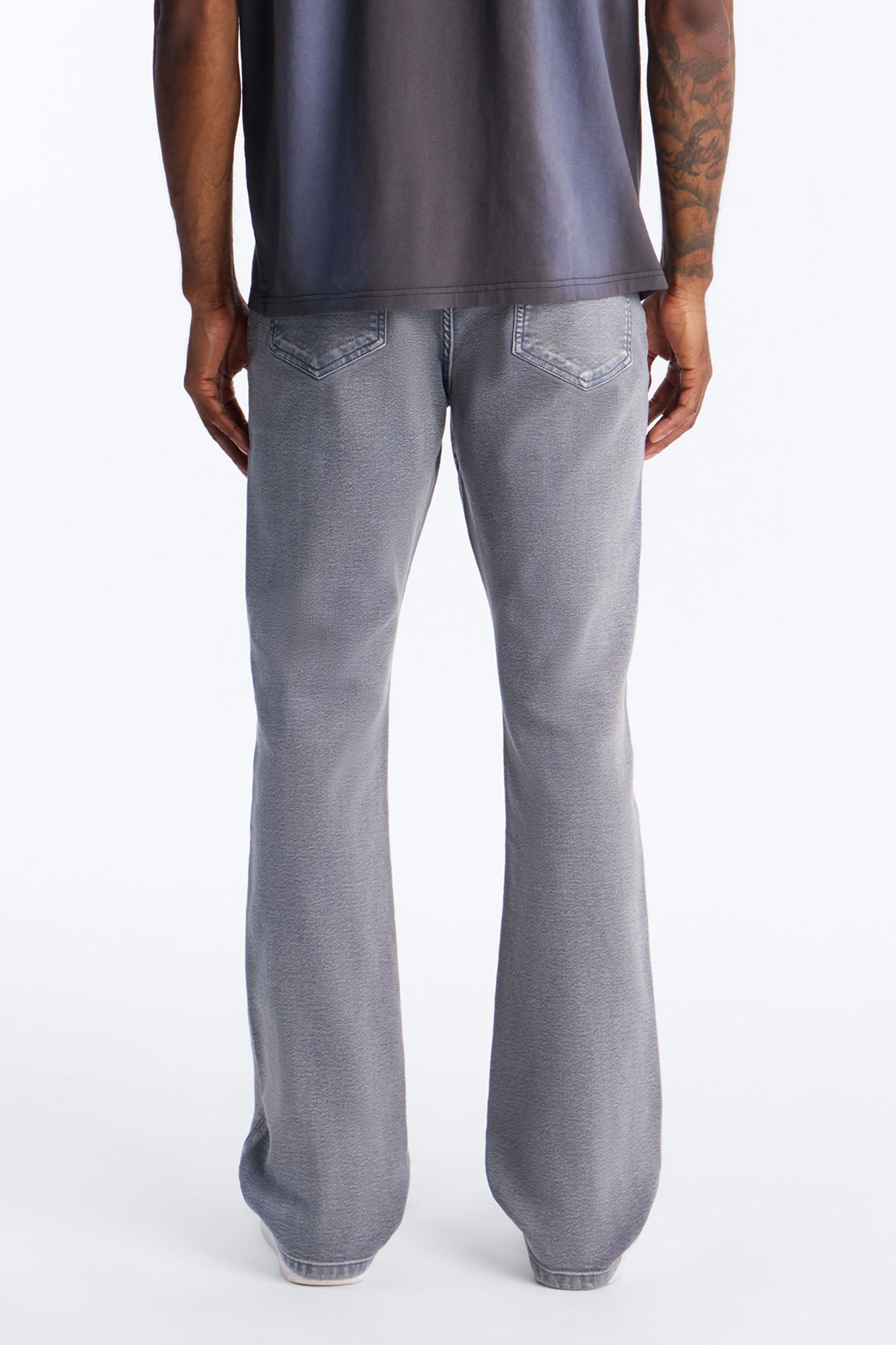 Stacked Skinny Flare Bare With Me Jean - Grey