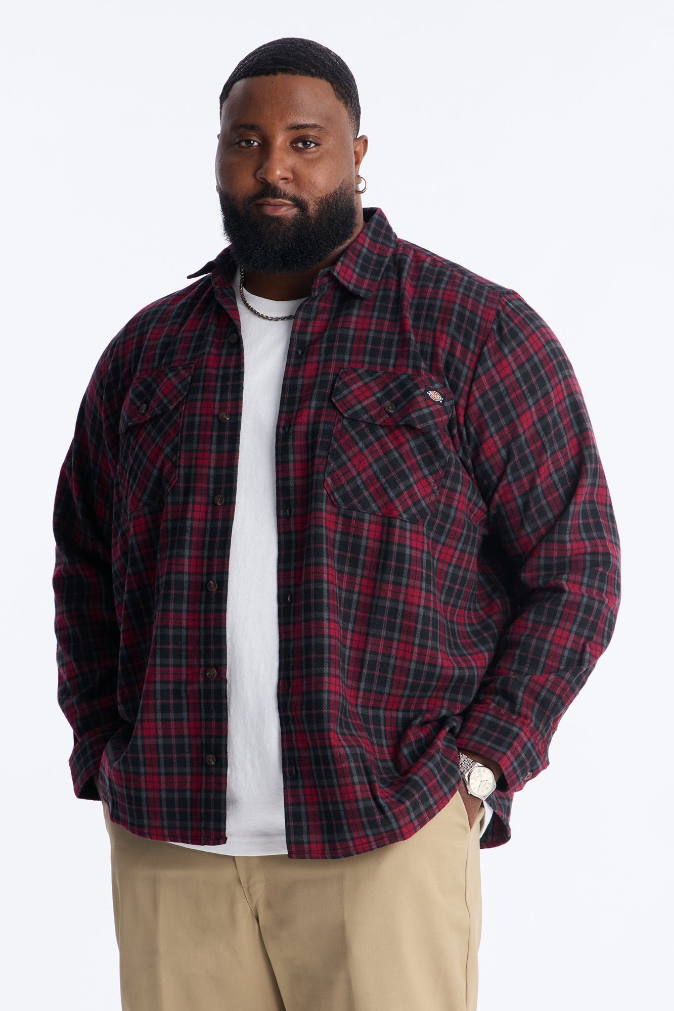 Dickies Flannel Work Shirt - Red