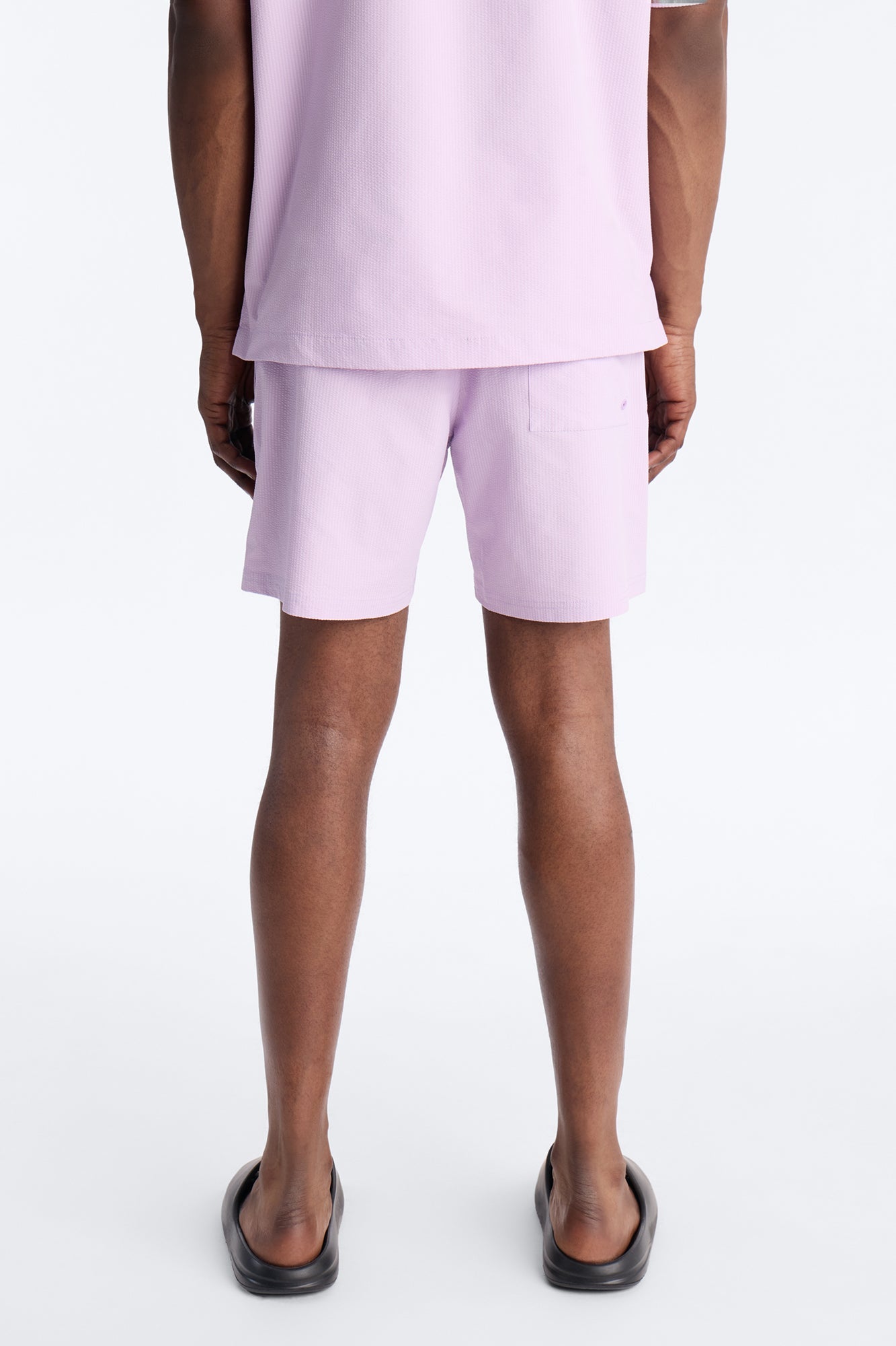 Seersucker Swim Trunk 6″ - Lavender