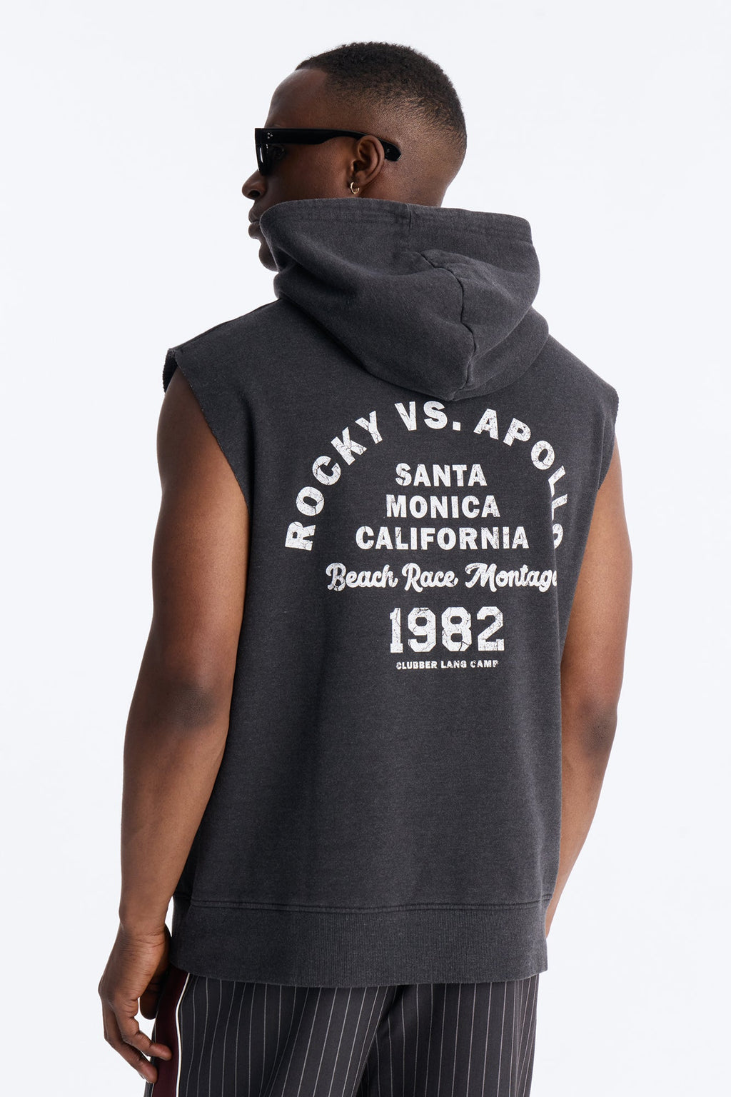 Rocky Vs Apollo Muscle Hoodie - Black