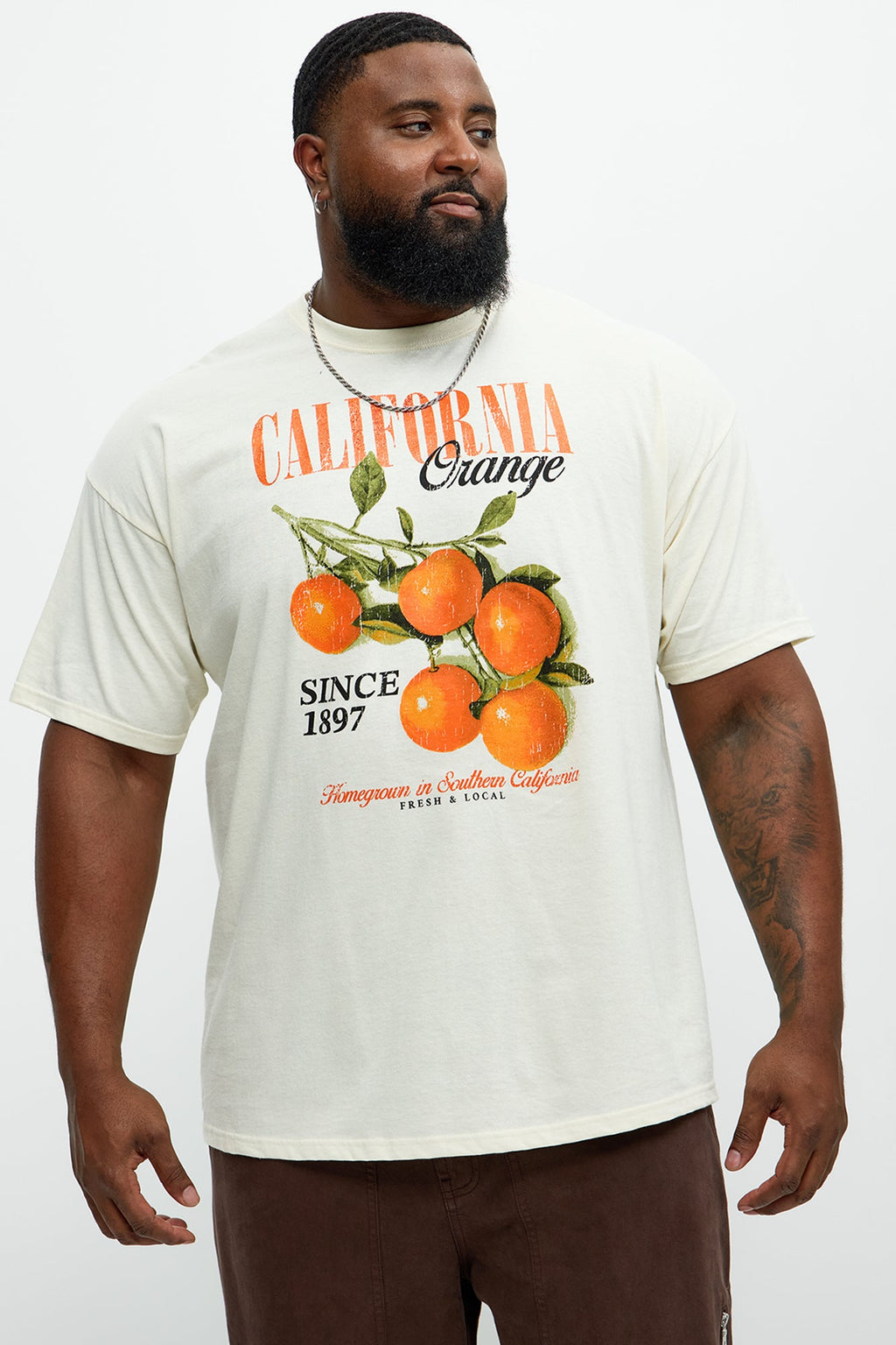 California Orange 1897 Short Sleeve Tee - Natural