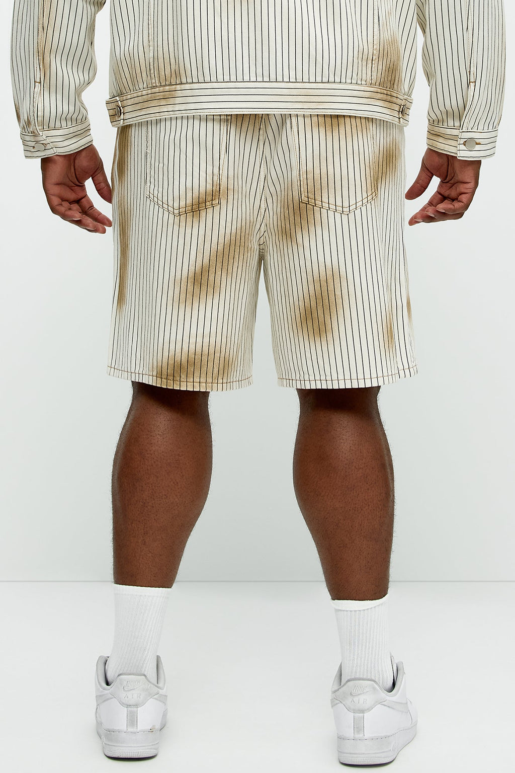 Byron Striped Relaxed Shorts - Cream/combo
