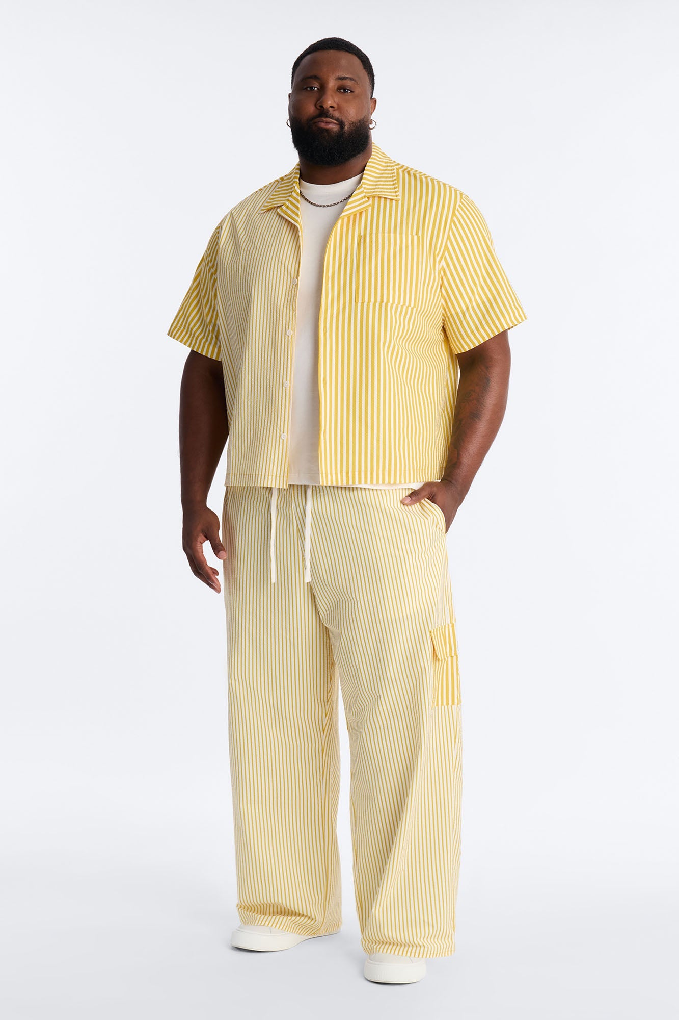 Straight Passion Stripe Seersucker Pant - Yellow