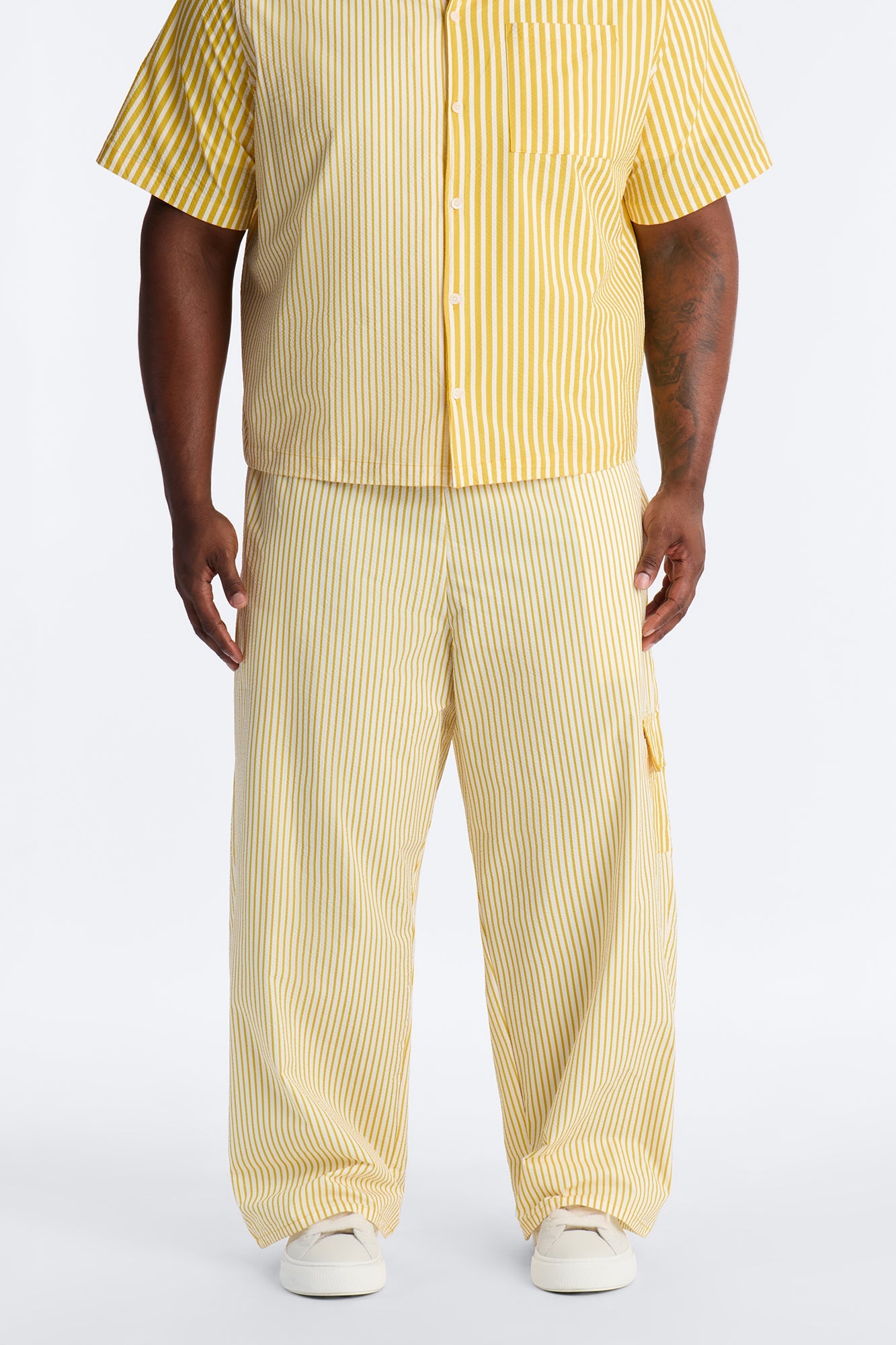 Straight Passion Stripe Seersucker Pant - Yellow