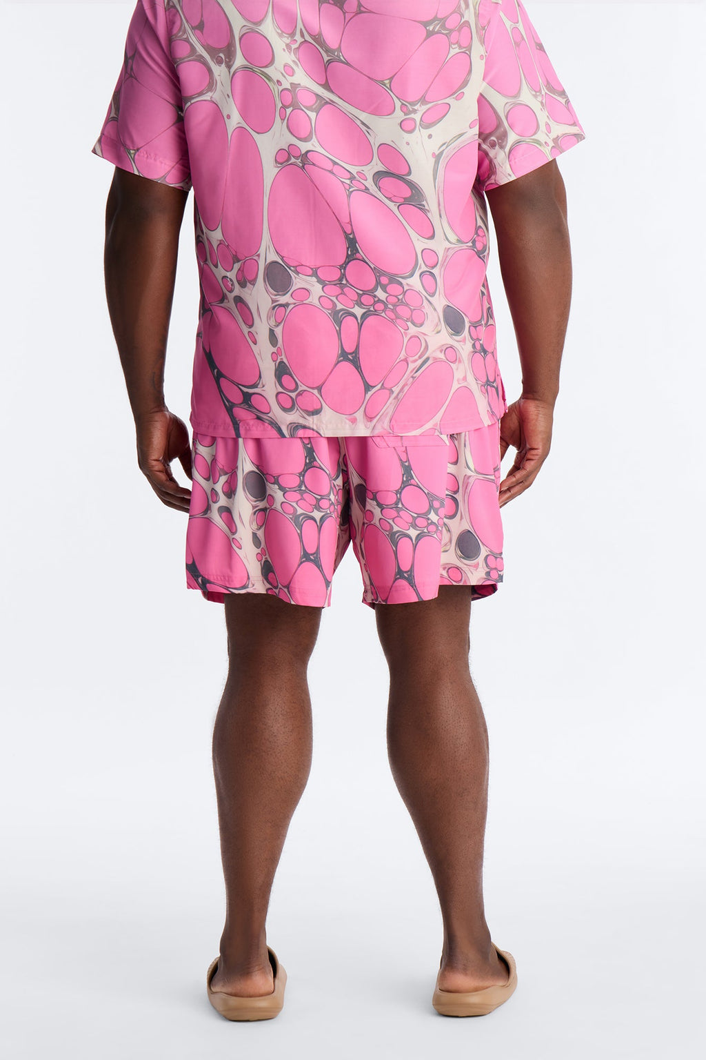 Aqua Drip Swim Trunk 7″ - Pink