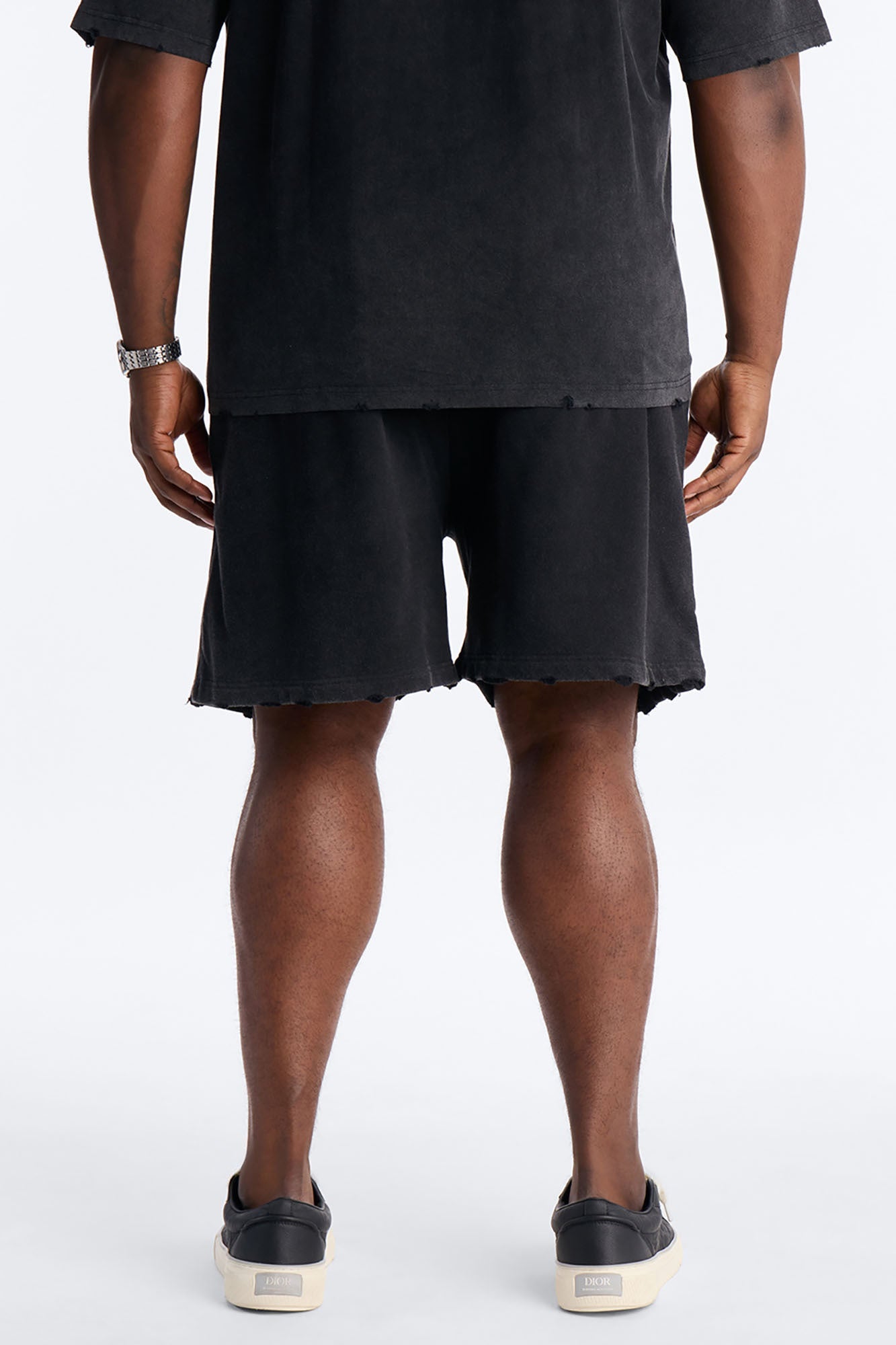 Space Jam Tune Squad Distressed Sweat Shorts - Black