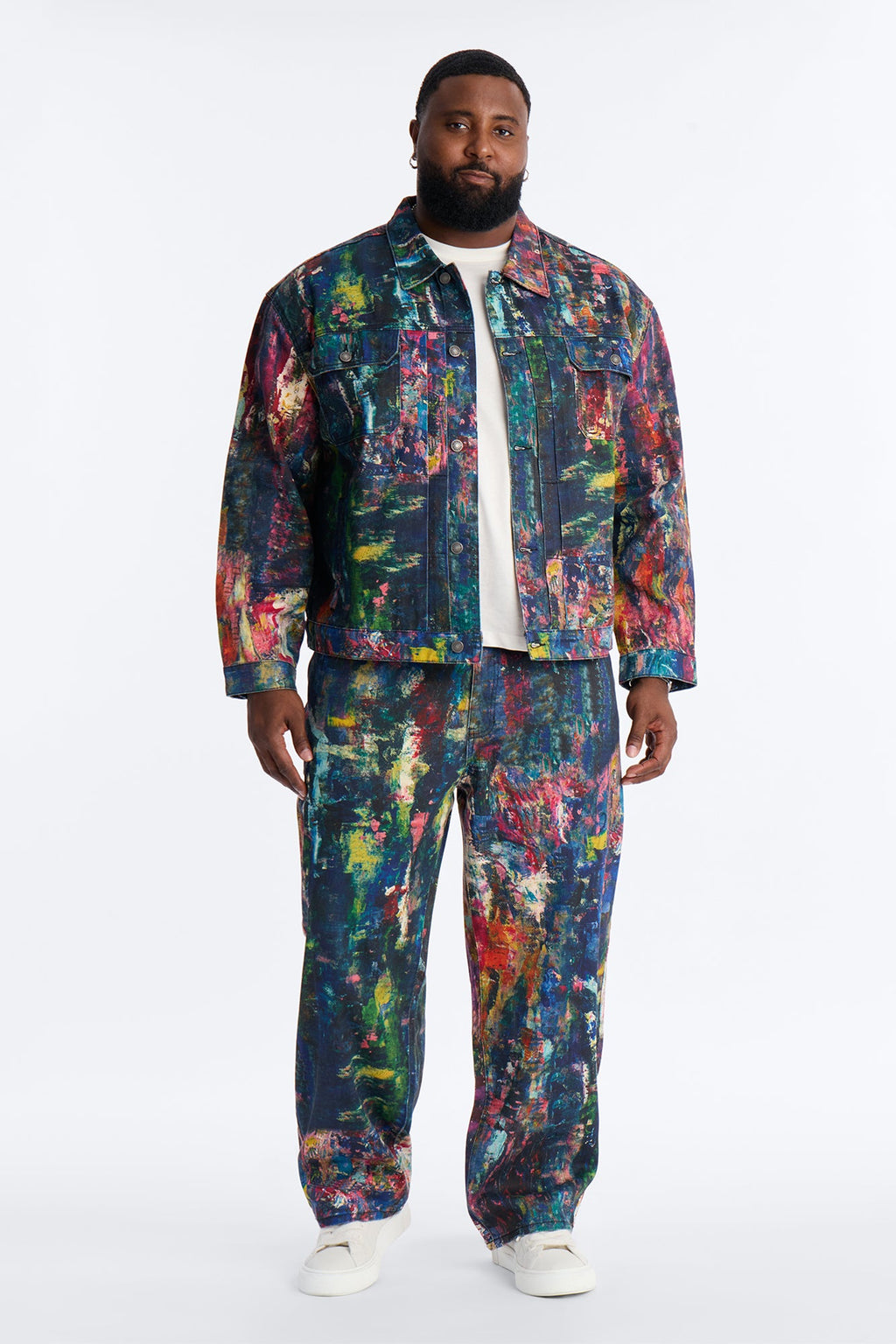 Baggy On The Gogh Painted Jean - Multi Color