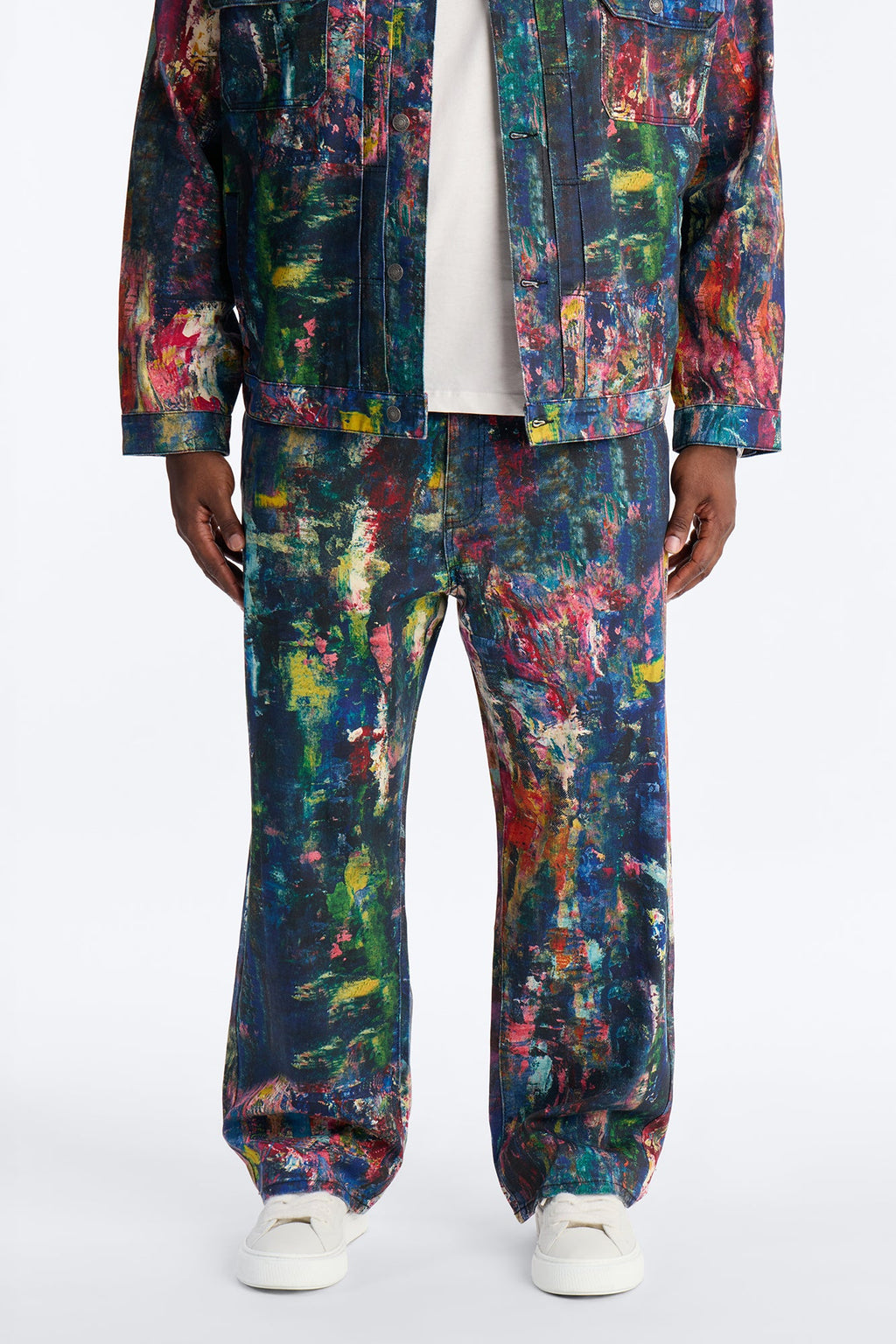 Baggy On The Gogh Painted Jean - Multi Color