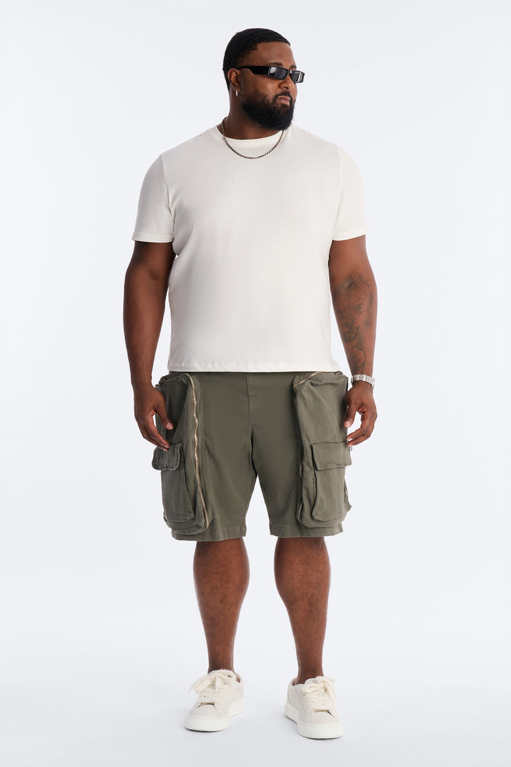 Oversized Maxed Out Utility Pocket Short - Olive