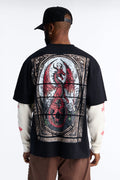 Twofer Through The Looking Glass Long Sleeve Tee - Black