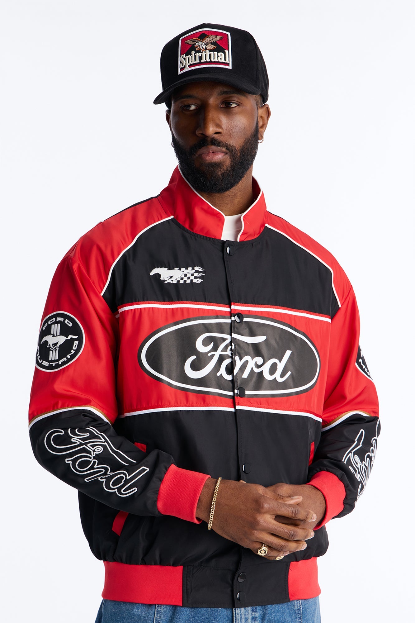 Oversized Ford Need For Speed Racing Jacket - Red