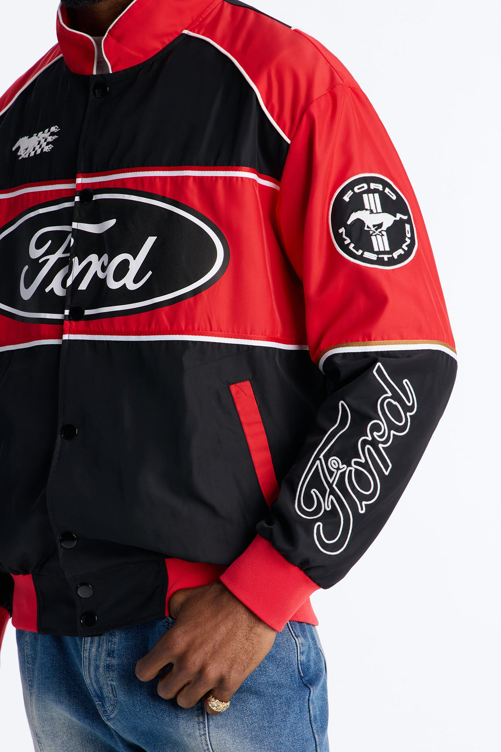 Oversized Ford Need For Speed Racing Jacket - Red