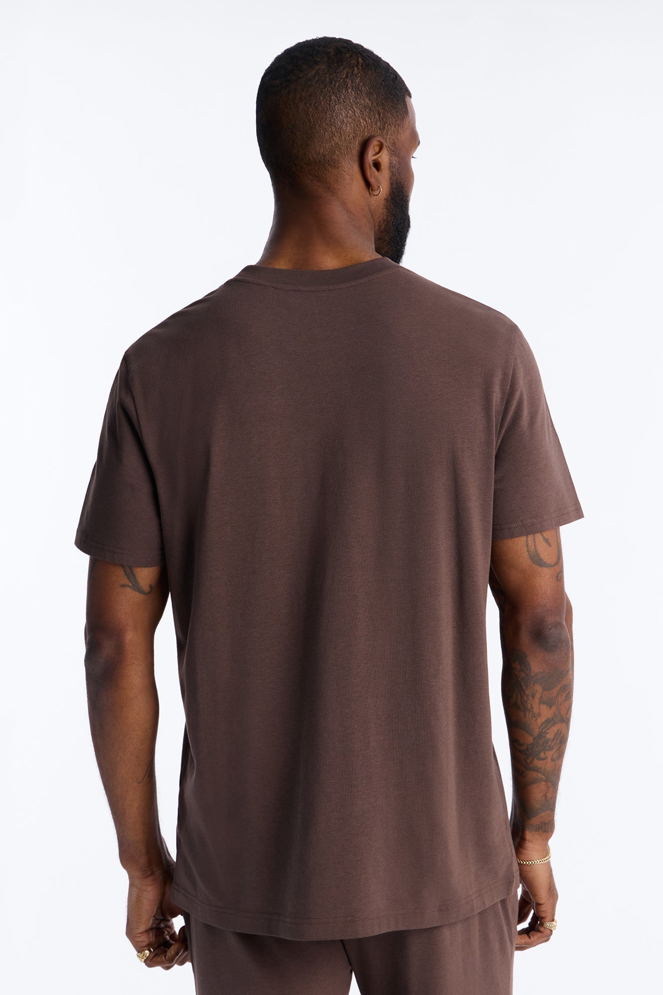 Essential Modal Lounge Short Sleeve Tee - Chocolate