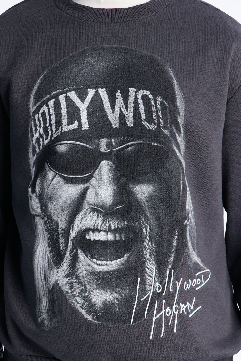 WWE Hulk Hogan NWO Crew Neck Sweatshirt - Charcoal