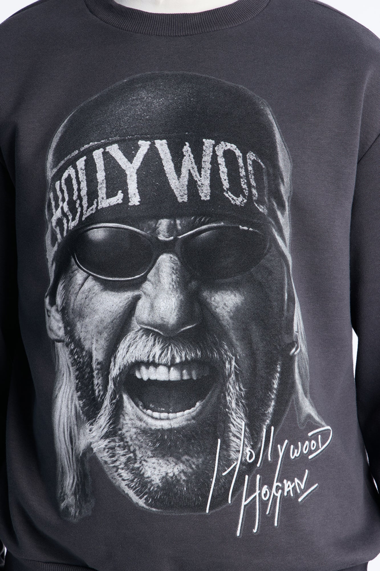 WWE Hulk Hogan NWO Crew Neck Sweatshirt - Charcoal