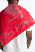 Western Rhinestone Embellished Bandana - Red
