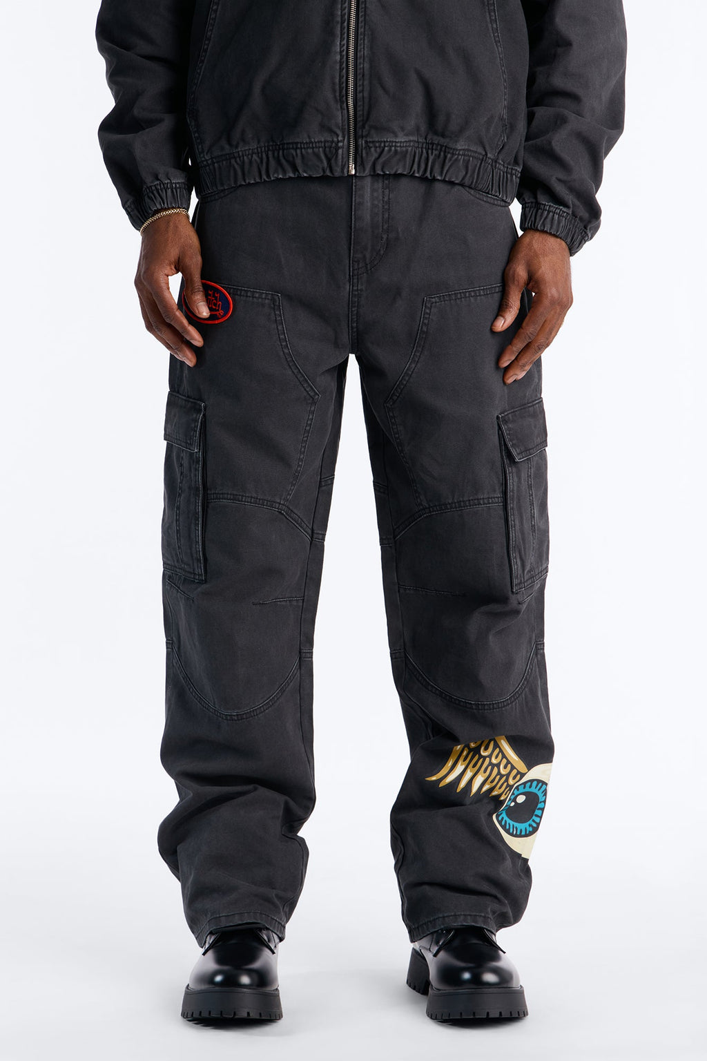 Von Dutch Baggy Flying Eyeball Jean - Black Wash