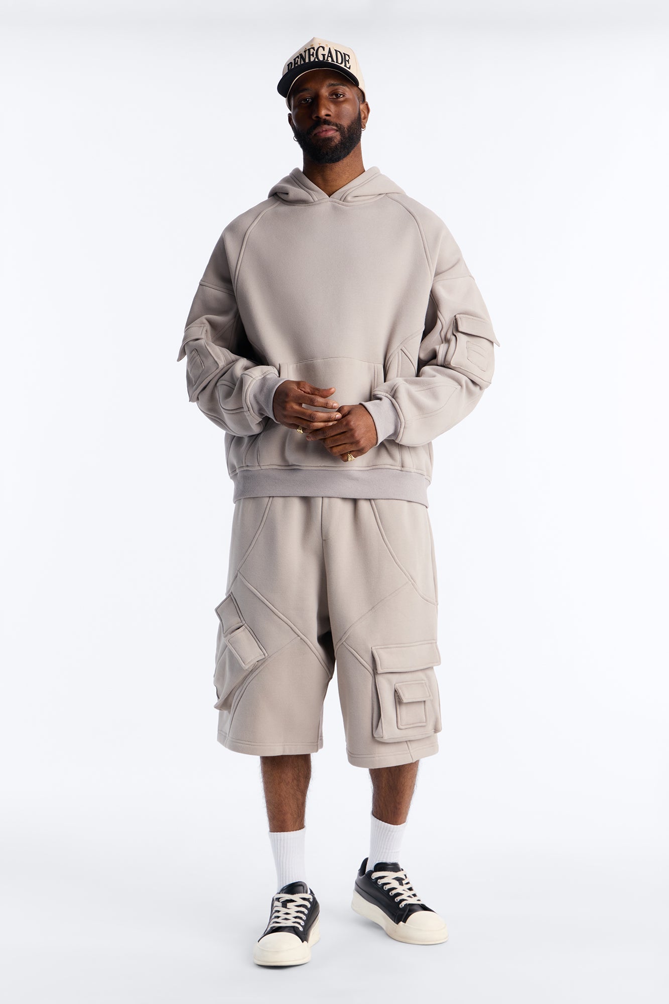 Oversized Chaos Cargo Hoodie - Grey