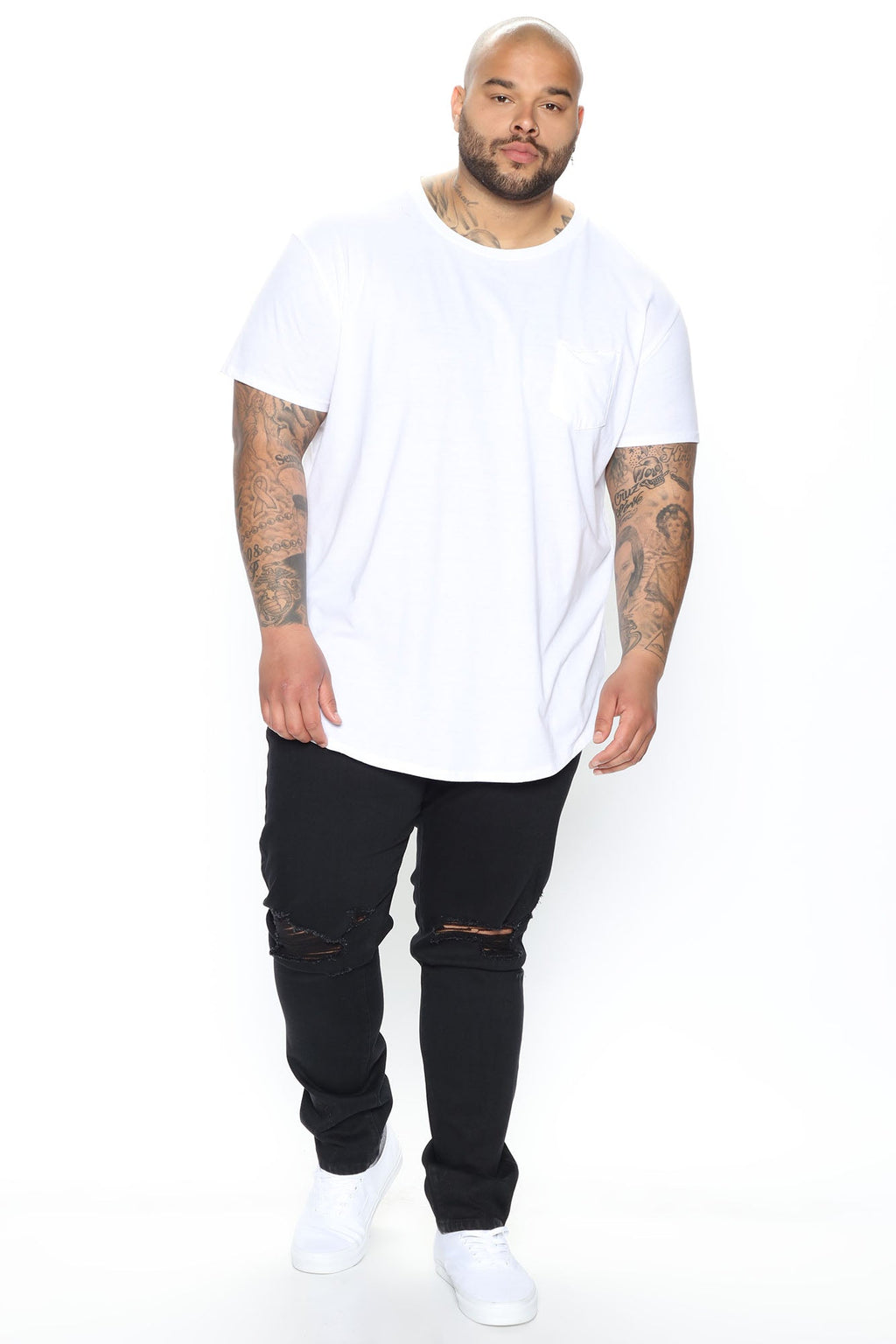 Jasper Skinny Ripped Knee Jeans - Black