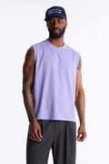 Cropped Muscle Tee - Lavender