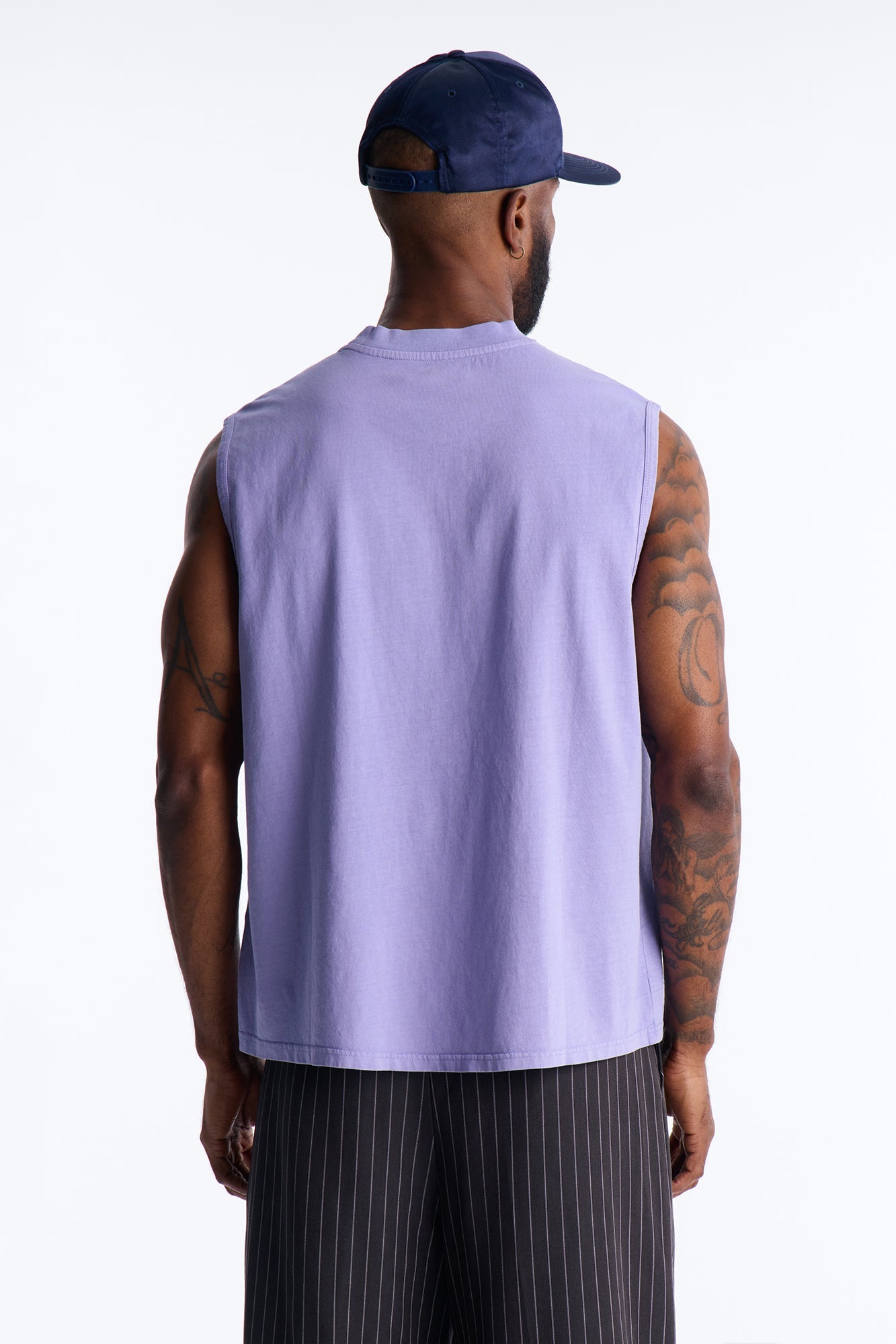 Cropped Muscle Tee - Lavender