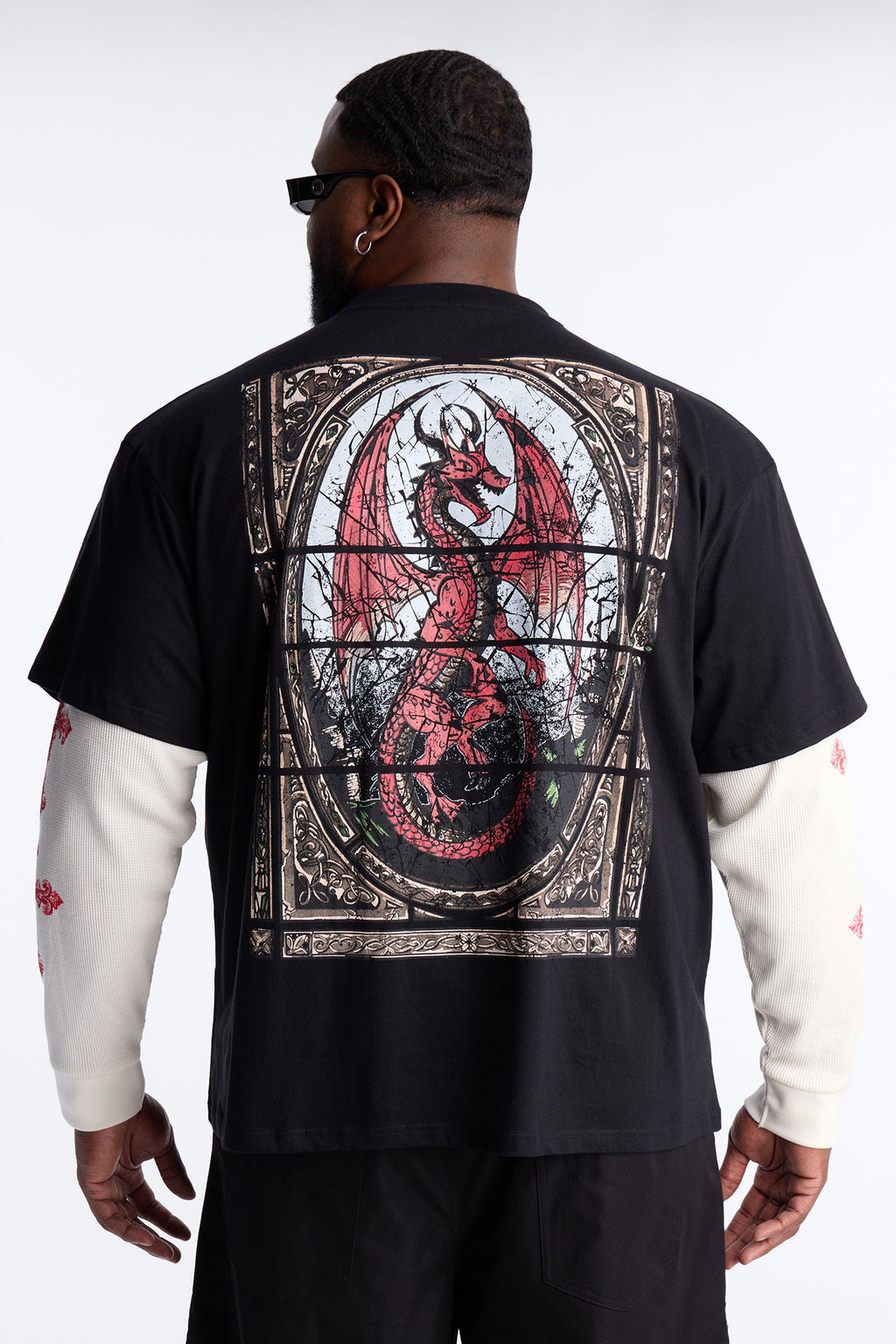 Twofer Through The Looking Glass Long Sleeve Tee - Black