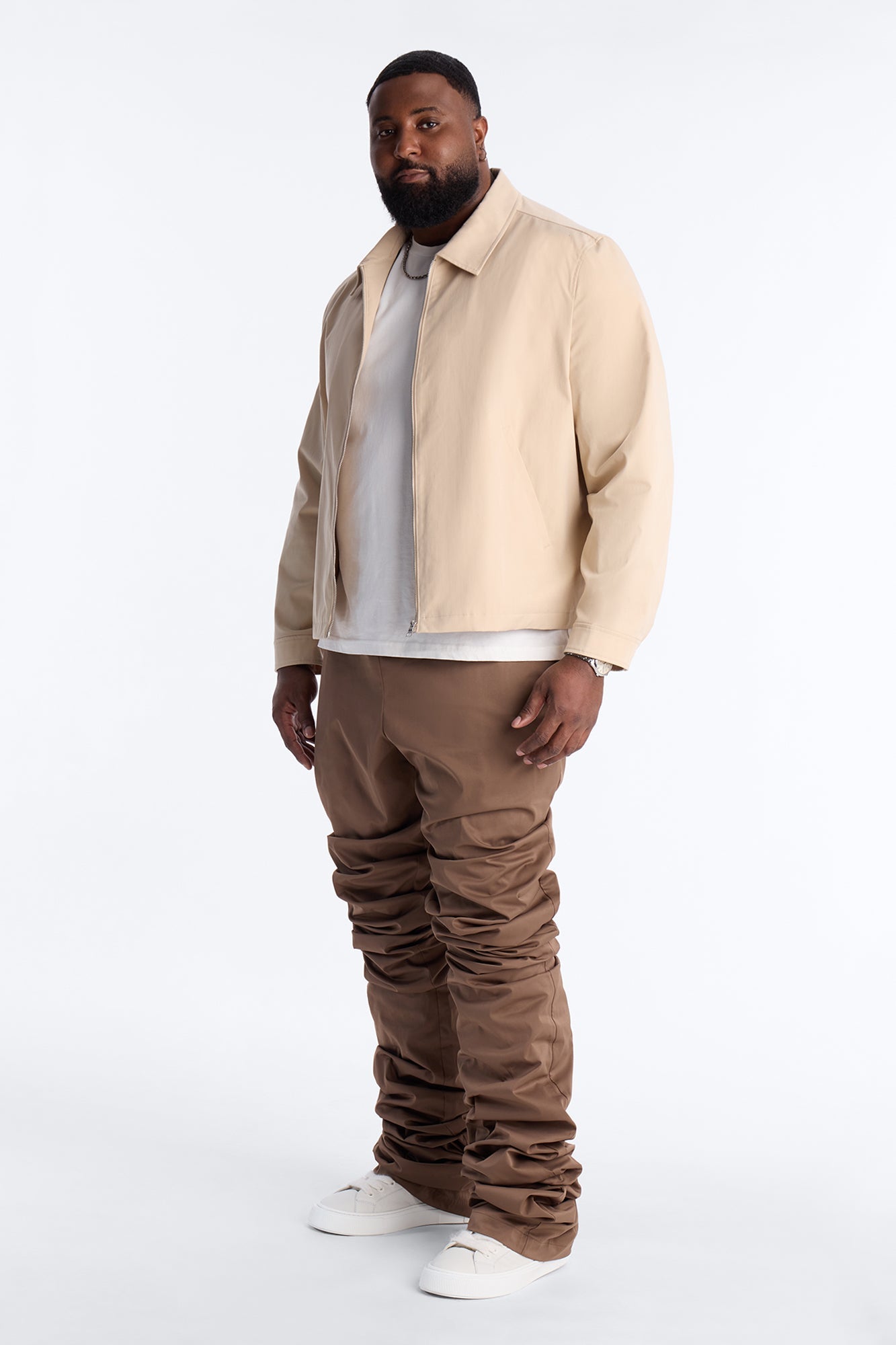 Slim Ultra Stacked Colorblock Pant - Brown