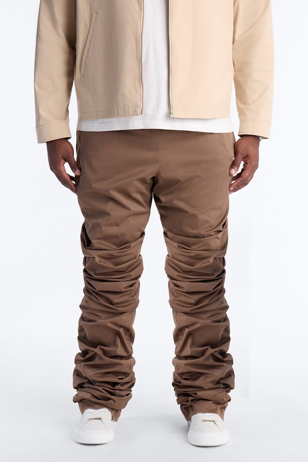 Slim Ultra Stacked Colorblock Pant - Brown
