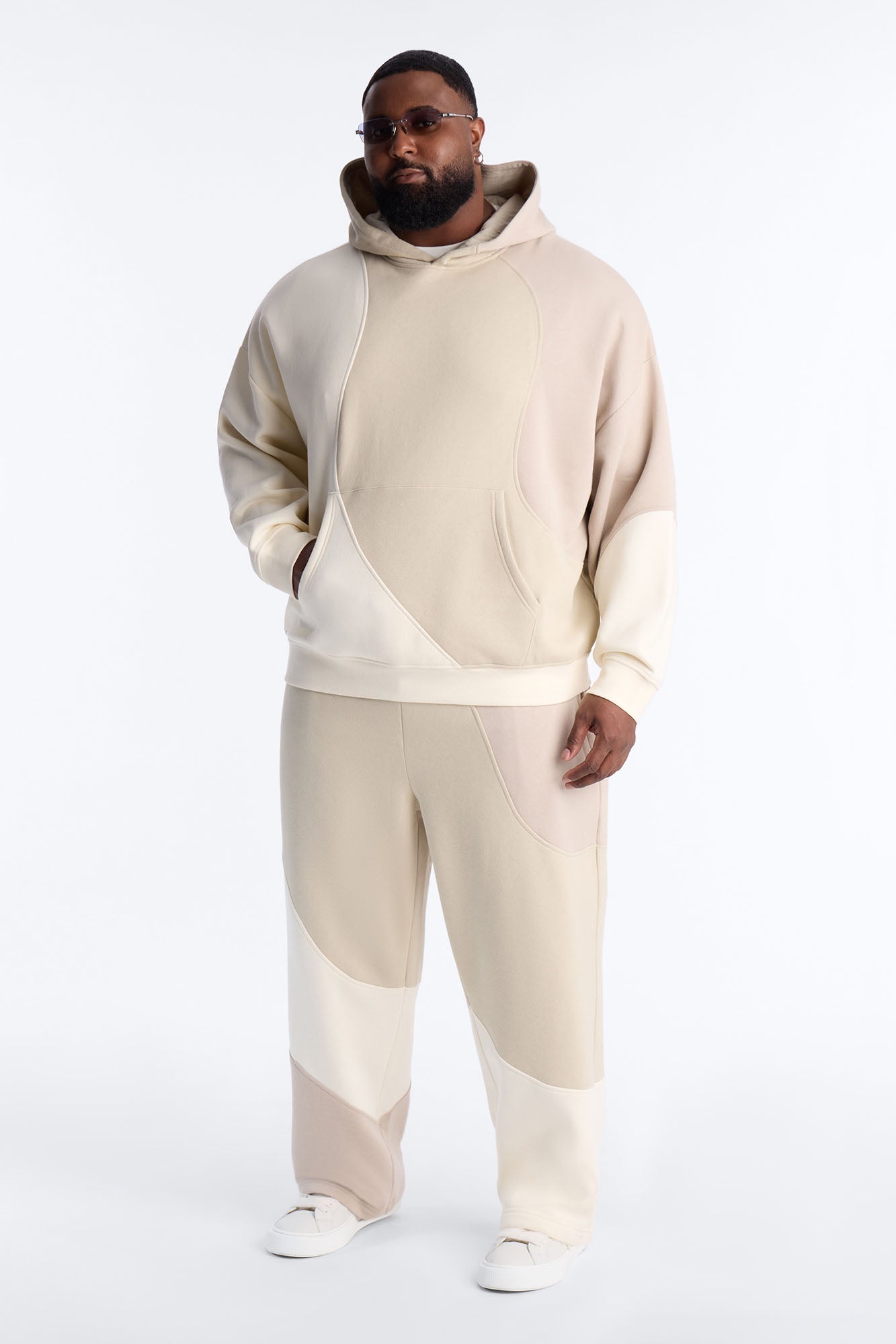 Neapolitan Paneled Straight Sweatpants - Taupe