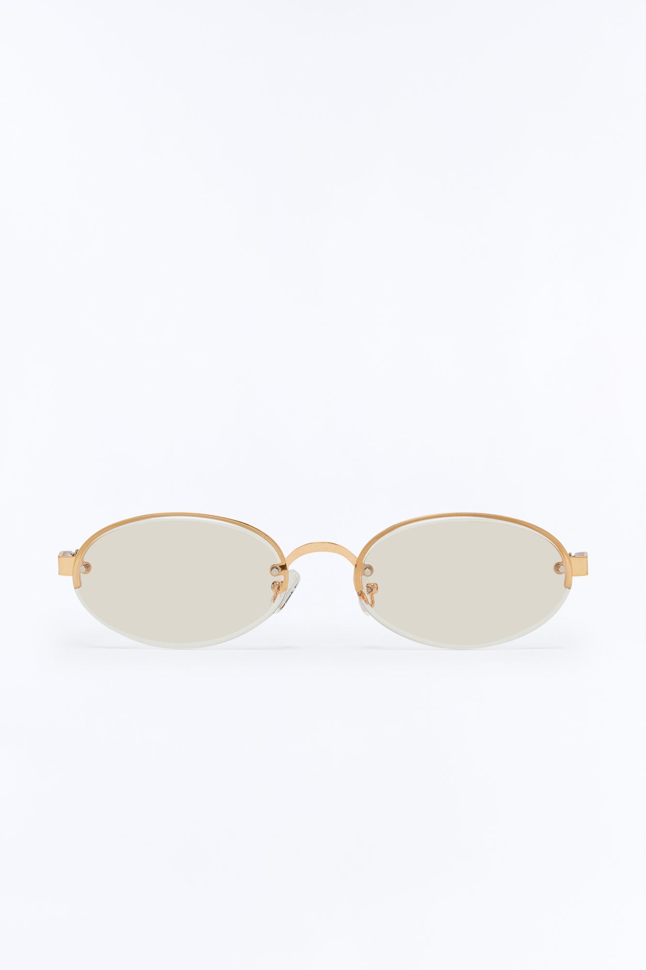 Groovy Curves Sunglasses - Gold/Clear