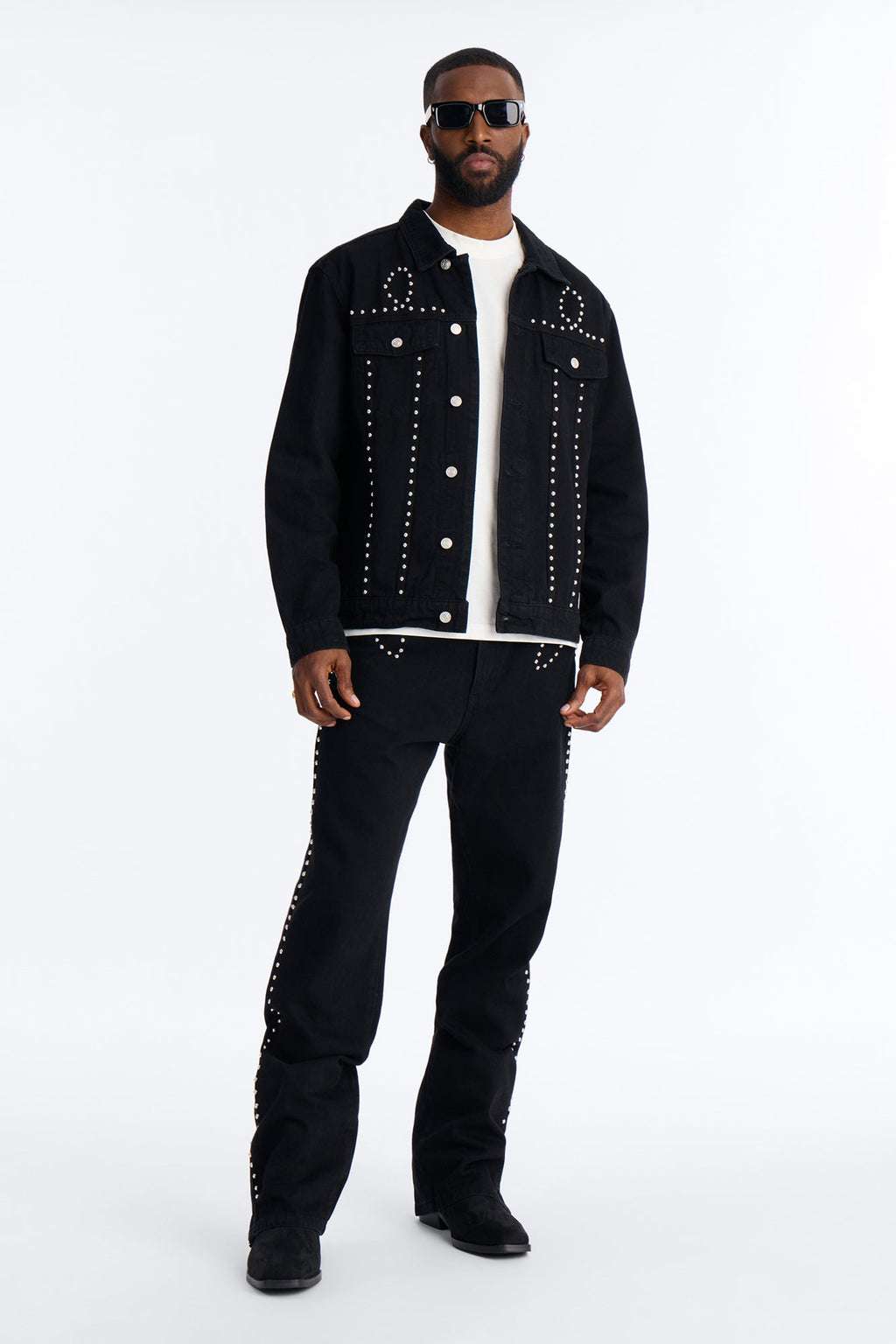 Iron Outlaw Denim Trucker Jacket - Black