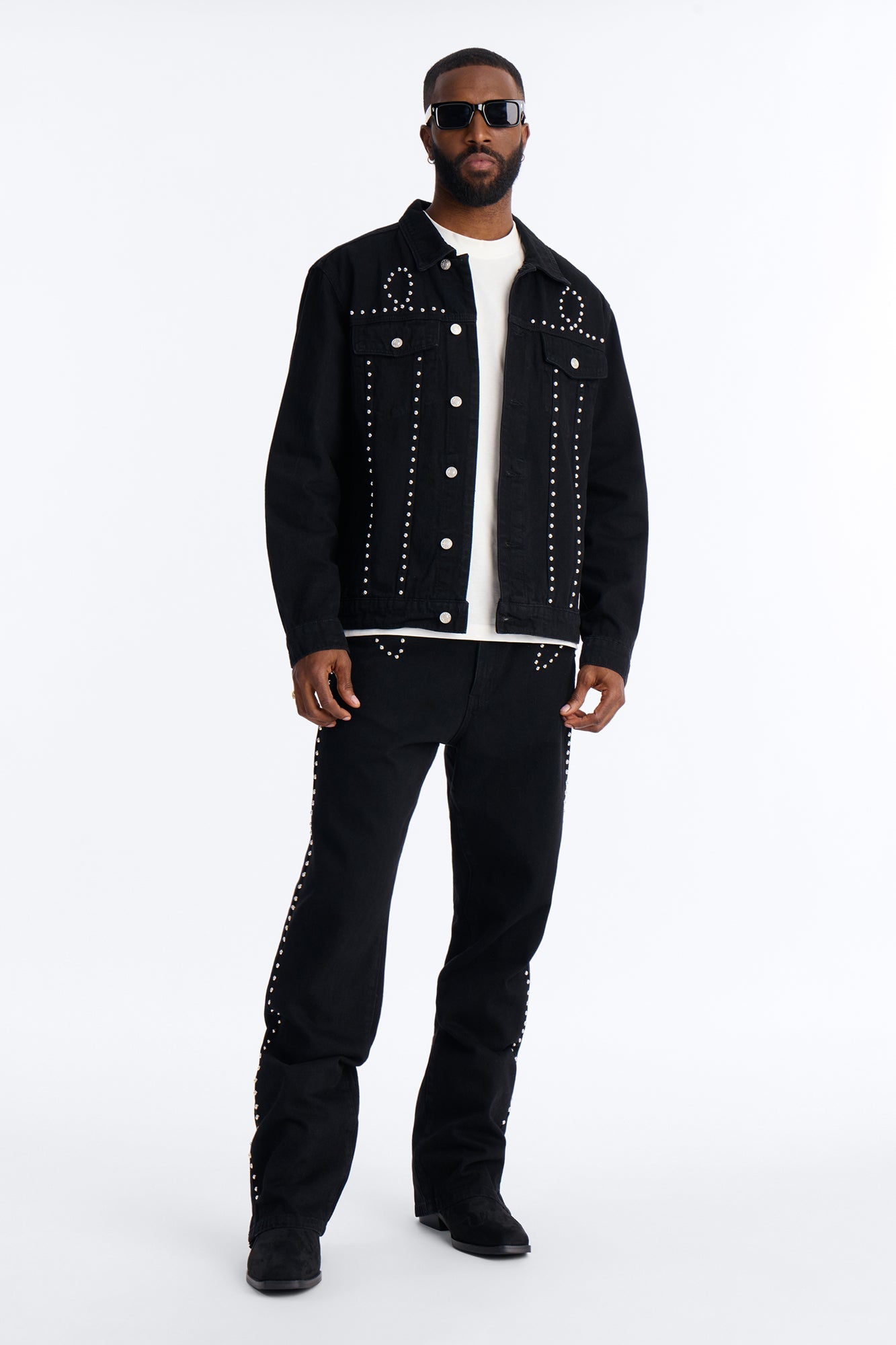 Iron Outlaw Denim Trucker Jacket - Black